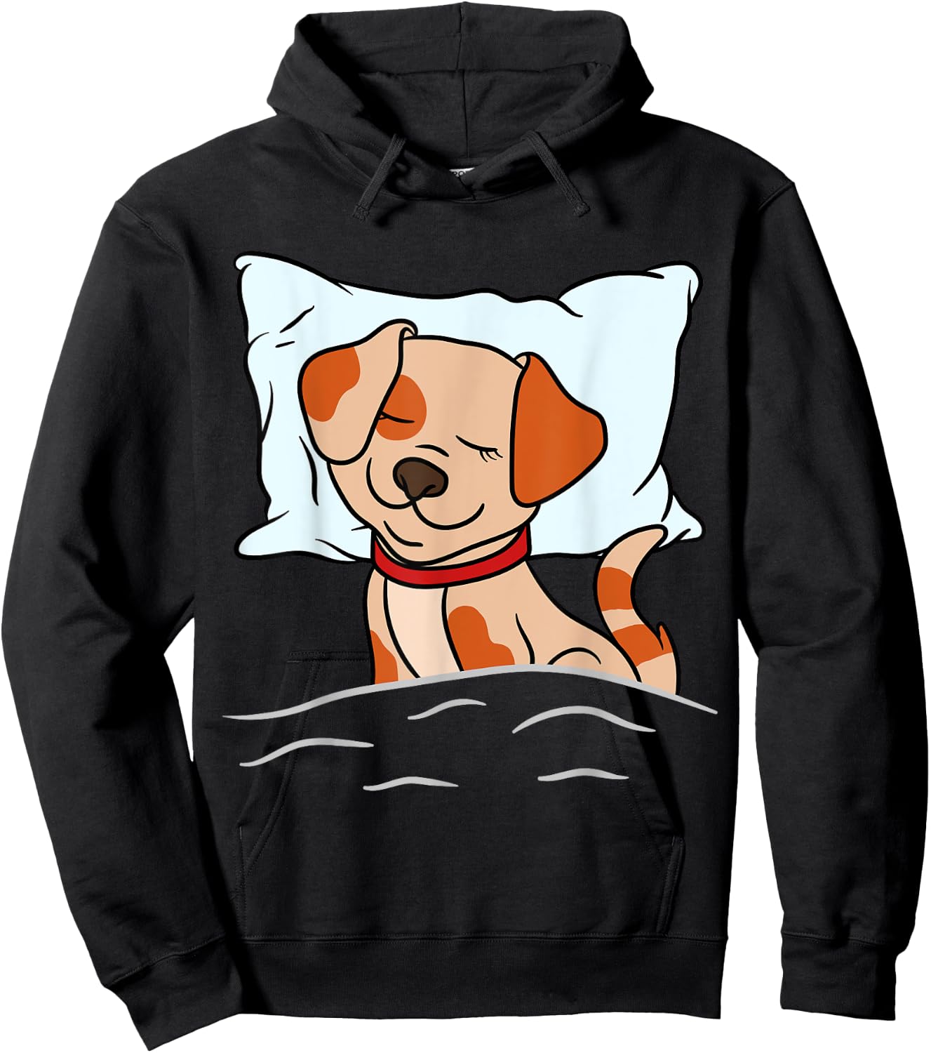 Sleeping Animals Pajama Nightgown Cute Sleeping Dog Women Girls Kids Hoodie - Hoodie | Black