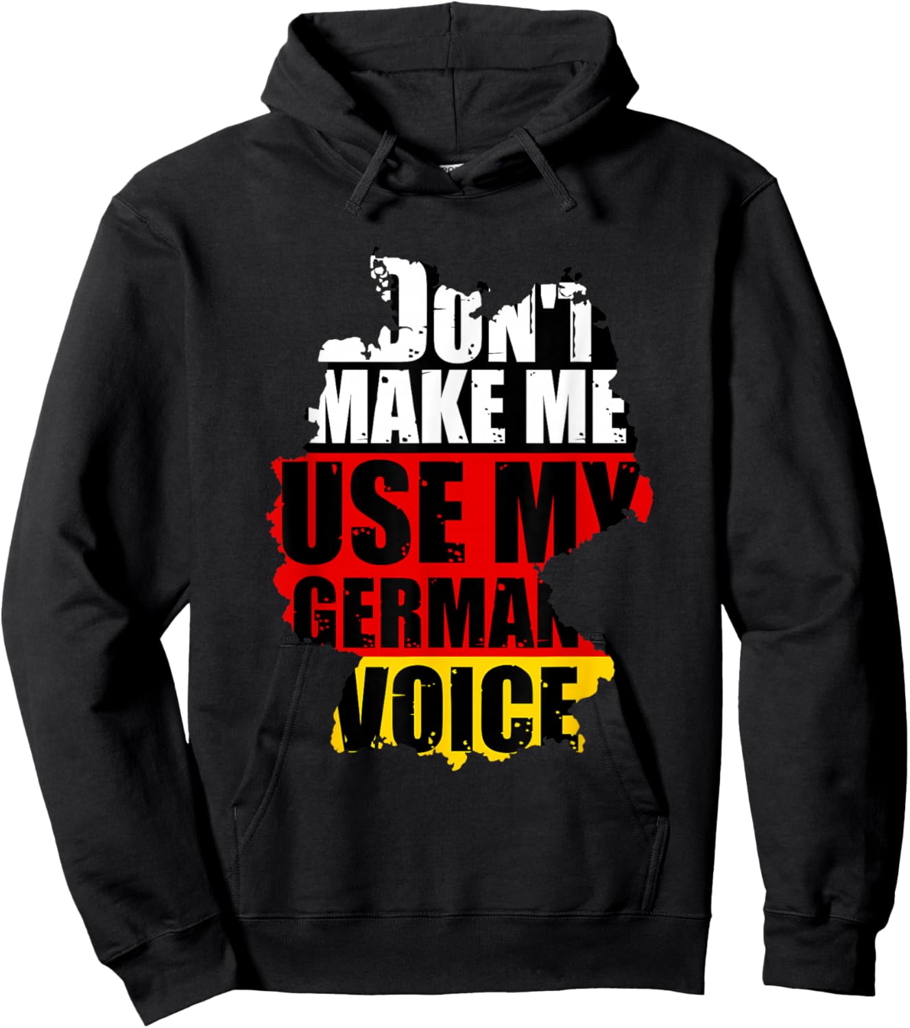 Don't Make Me Use My German Voice - Germany Flag Heritage Small Hoodie - Hoodie | Black