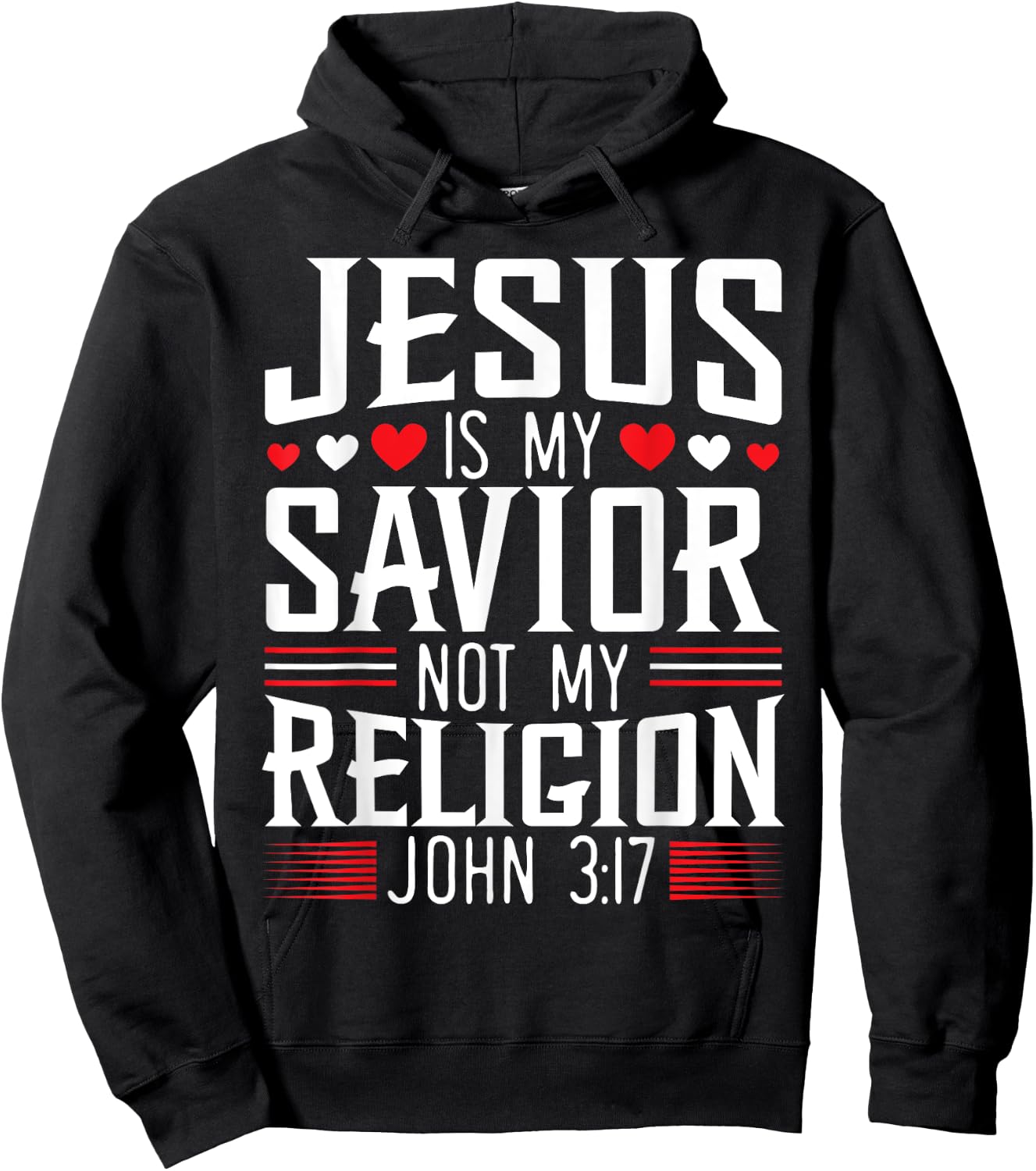 Jesus Is My Savior Not My Religion Christian Religious God Hoodie - Hoodie | Black
