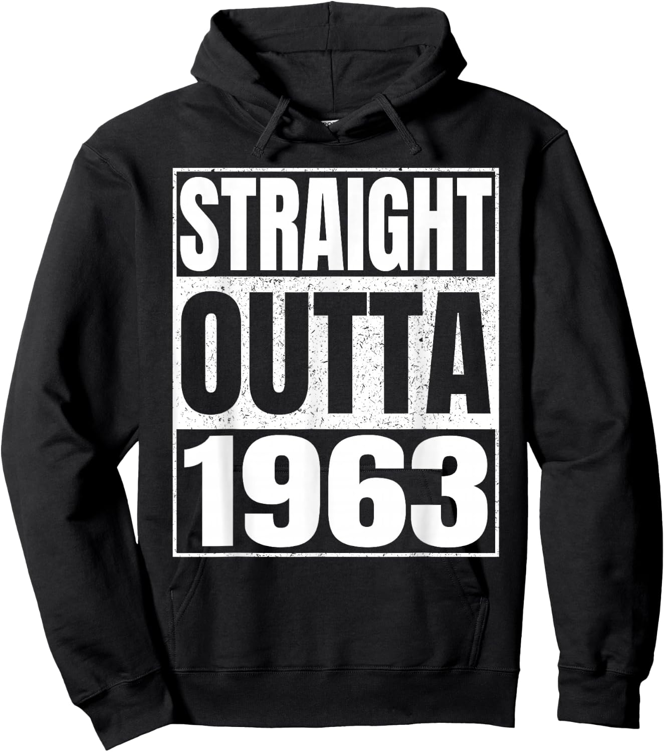 Straight Outta 1963 63rd Birthday Gifts 63 Years Old Vintage Hoodie - Hoodie | Black