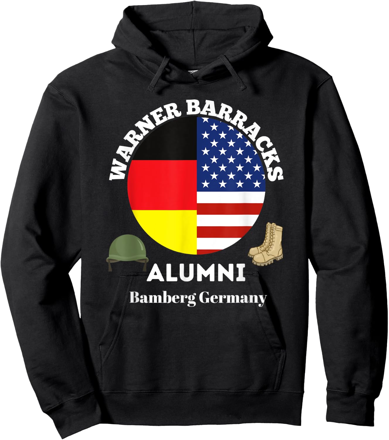 Warner Barracks Alumni Bamberg Germany Hoodie - Hoodie | Black