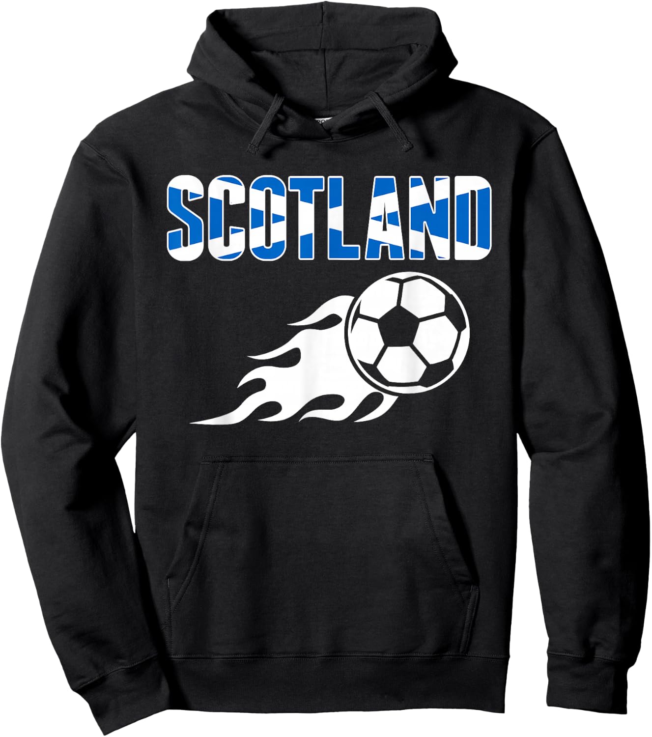 Scotland Soccer Fans Jersey - Scottish Flag Football Lovers Hoodie - Hoodie | Black