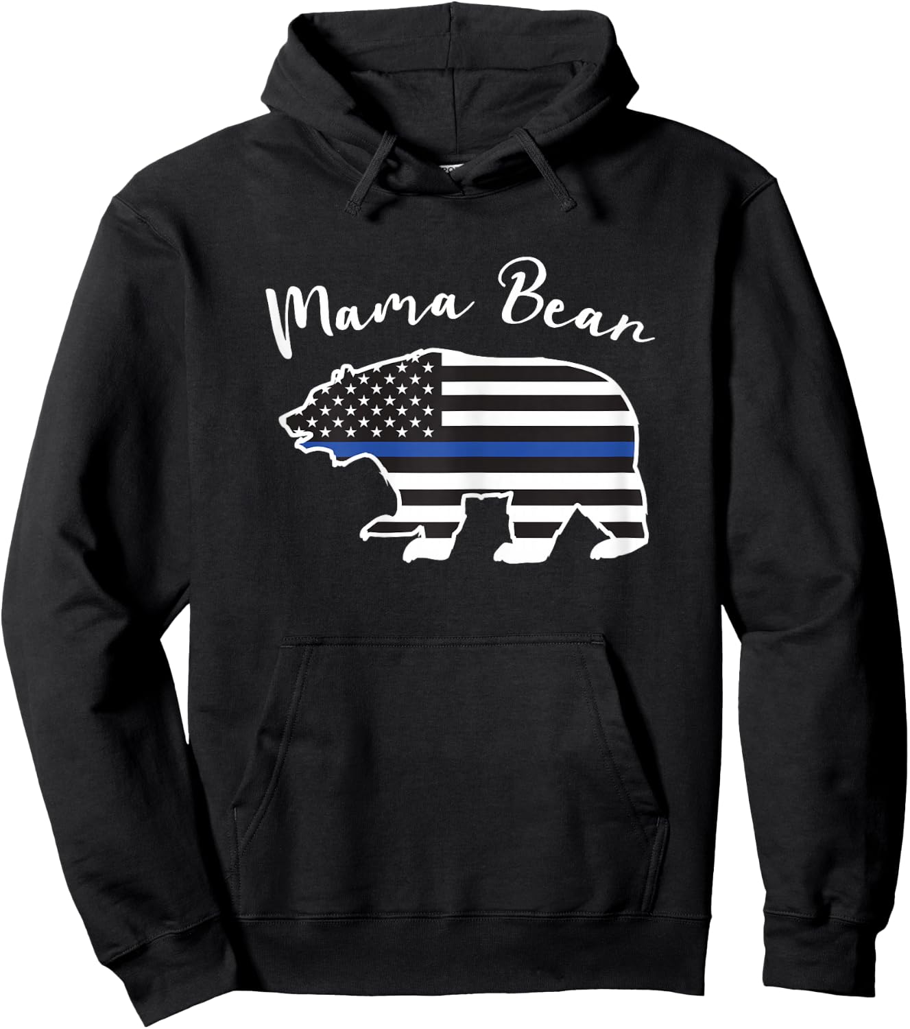 MAMA BEAR | Police Flag Police Mom Gift Hoodie - Hoodie | Black