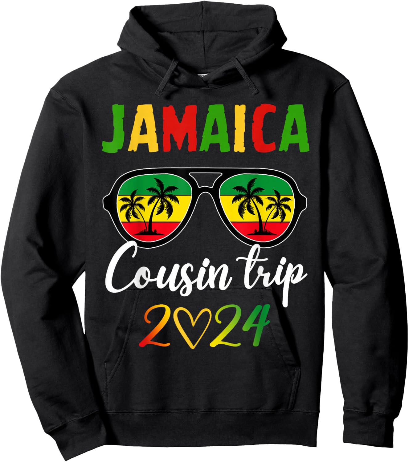 Jamaica Cousin Crew Trip 2024 Summer Vacation Matching Group Hoodie - Hoodie | Black