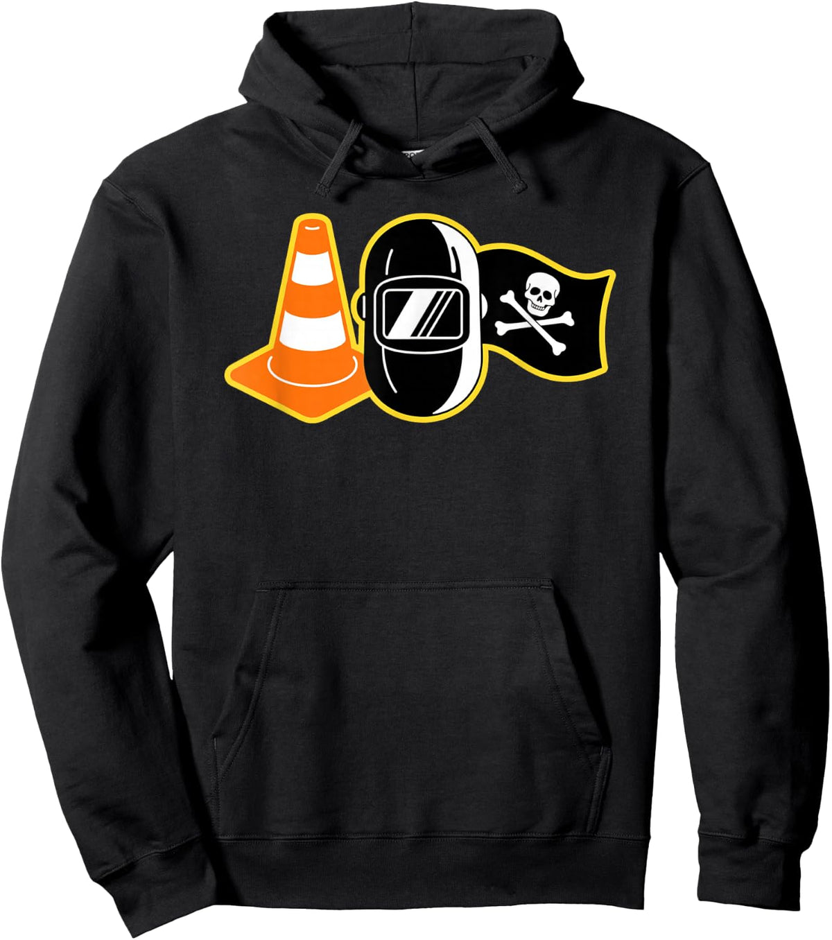Pittsburgh, Hoist The Traffic Cone 3 Icons Funny Welder Hoodie - Hoodie | Black