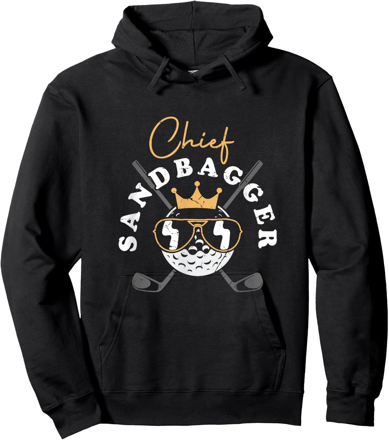 Chief Sandbagger Artwork For A Golf Player Hoodie - Hoodie | Black