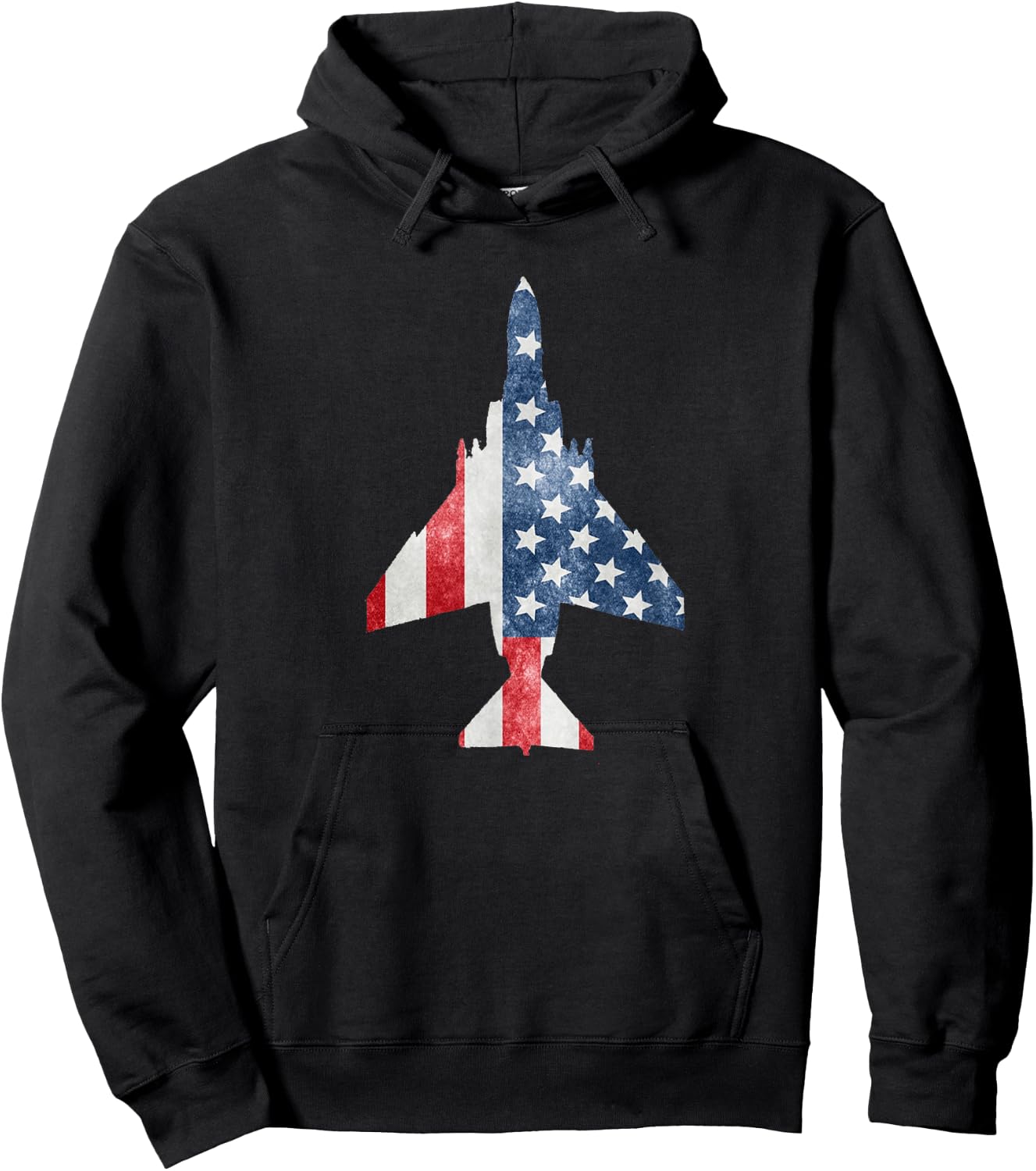 F-4 Phantom American Flag Military Aviation Hoodie - Hoodie | Black