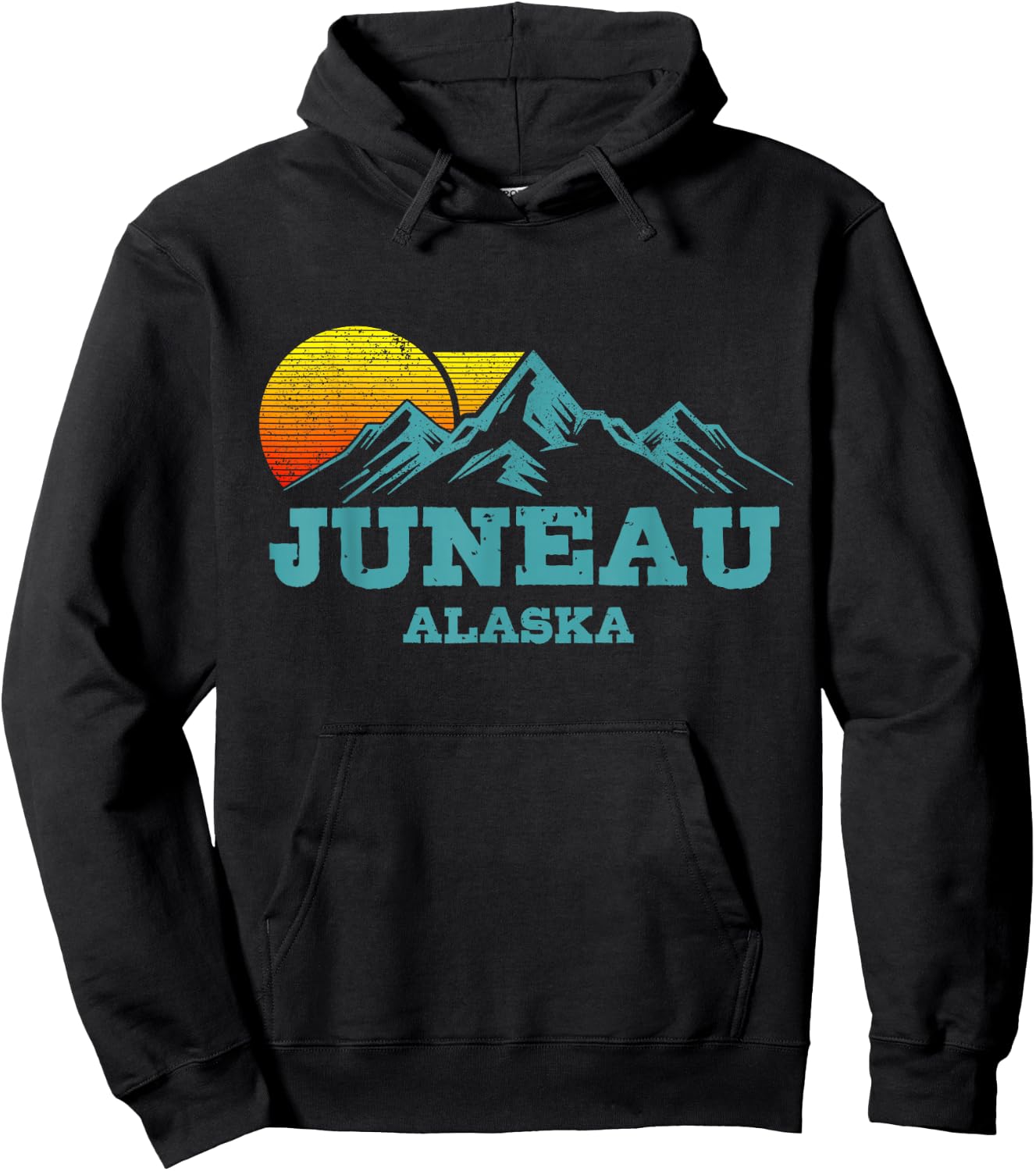 Juneau Alaska Vintage Souvenir Hoodie - Hoodie | Black