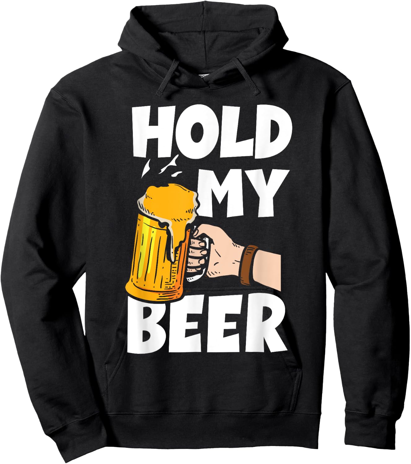 Hold My Beer Beer Drinker Hoodie - Hoodie | Black
