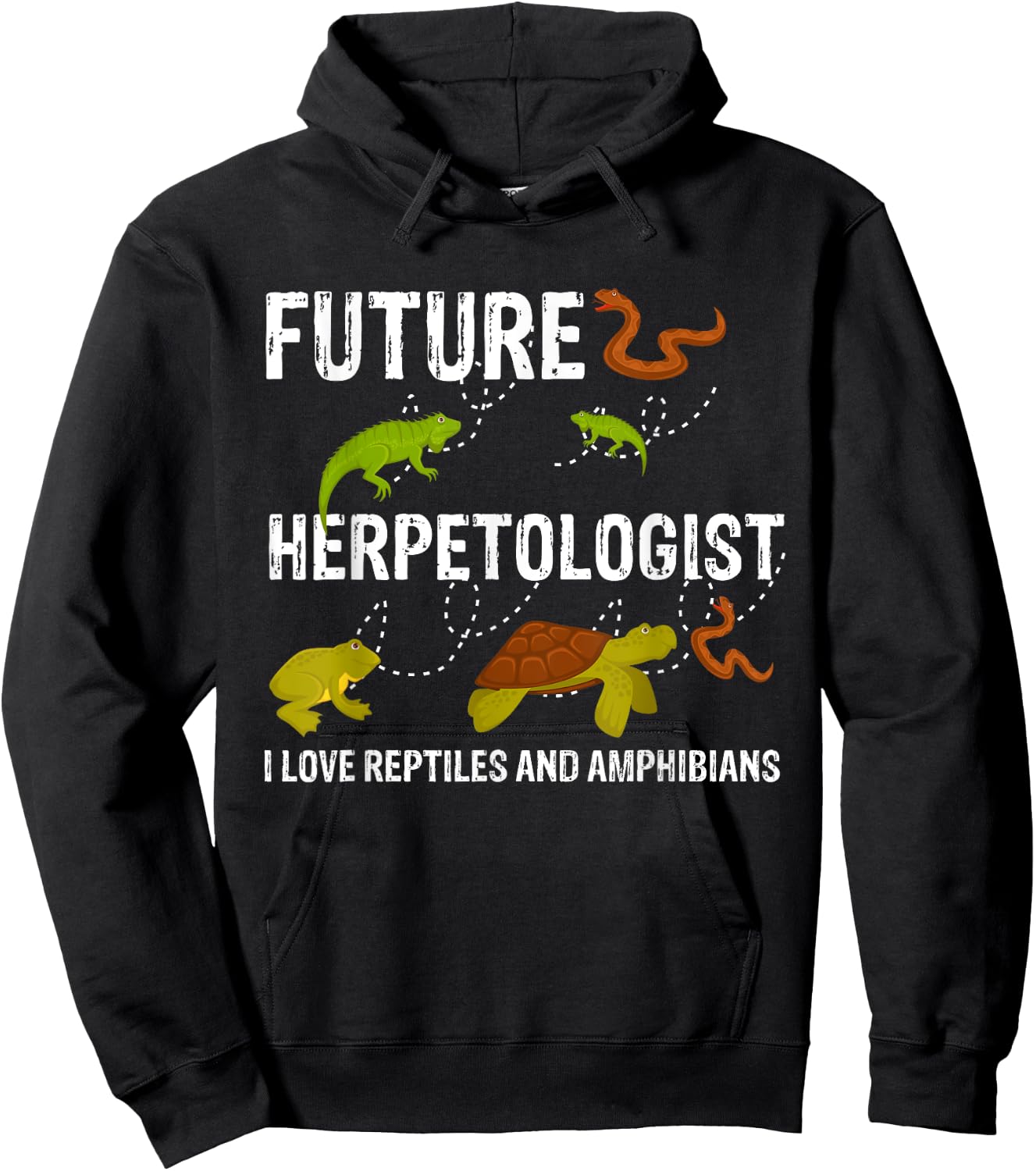Kiting Surfing Boarder Apparel & Gift Collection Future Herpetologist Reptiles & Amphibians Biology Insects Adult Black Small Modern Animal Pattern Short Sleeve Hoodie - Hoodie | Black