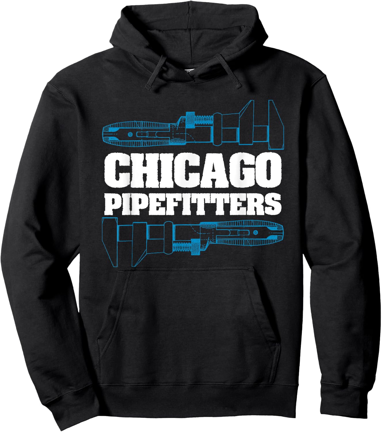 Proud Chicago Pipefitter Plumbing T Shirt Hoodie - Hoodie | Black