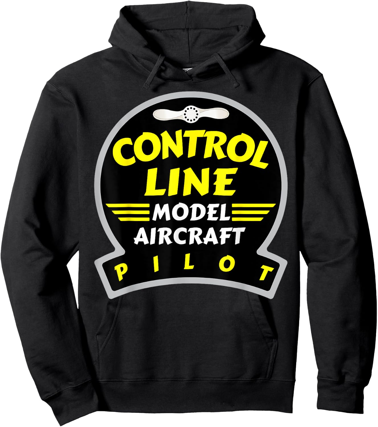 Control Line Model Aircraft Pilot Hoodie - Hoodie | Black