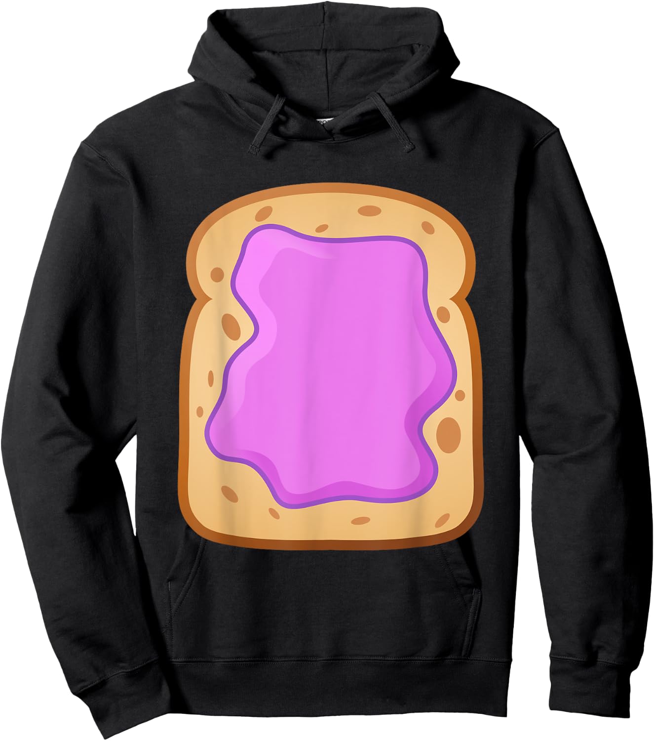 PB&J Grape Jelly on Bread Funny Matching Halloween Costume Hoodie - Hoodie | Black