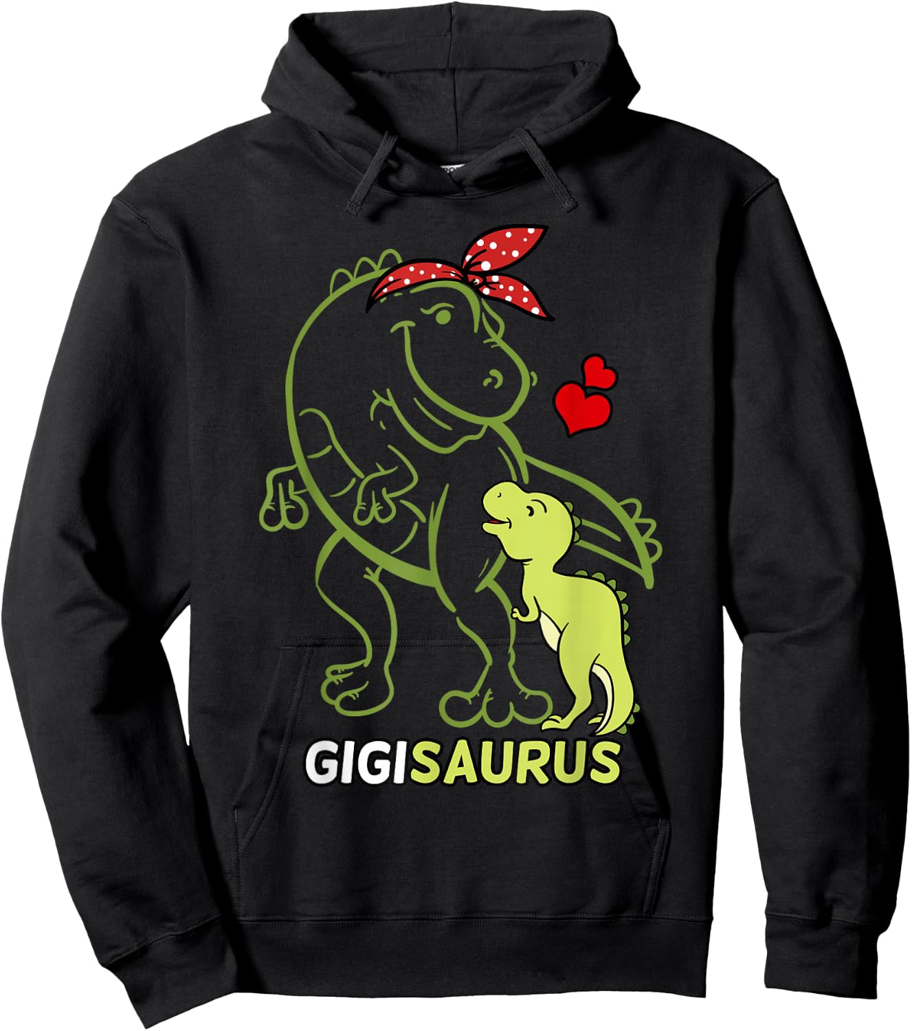 Gigisaurus Gigi Tyrannosaurus Dinosaur Baby Mother's Day Hoodie - Hoodie | Black