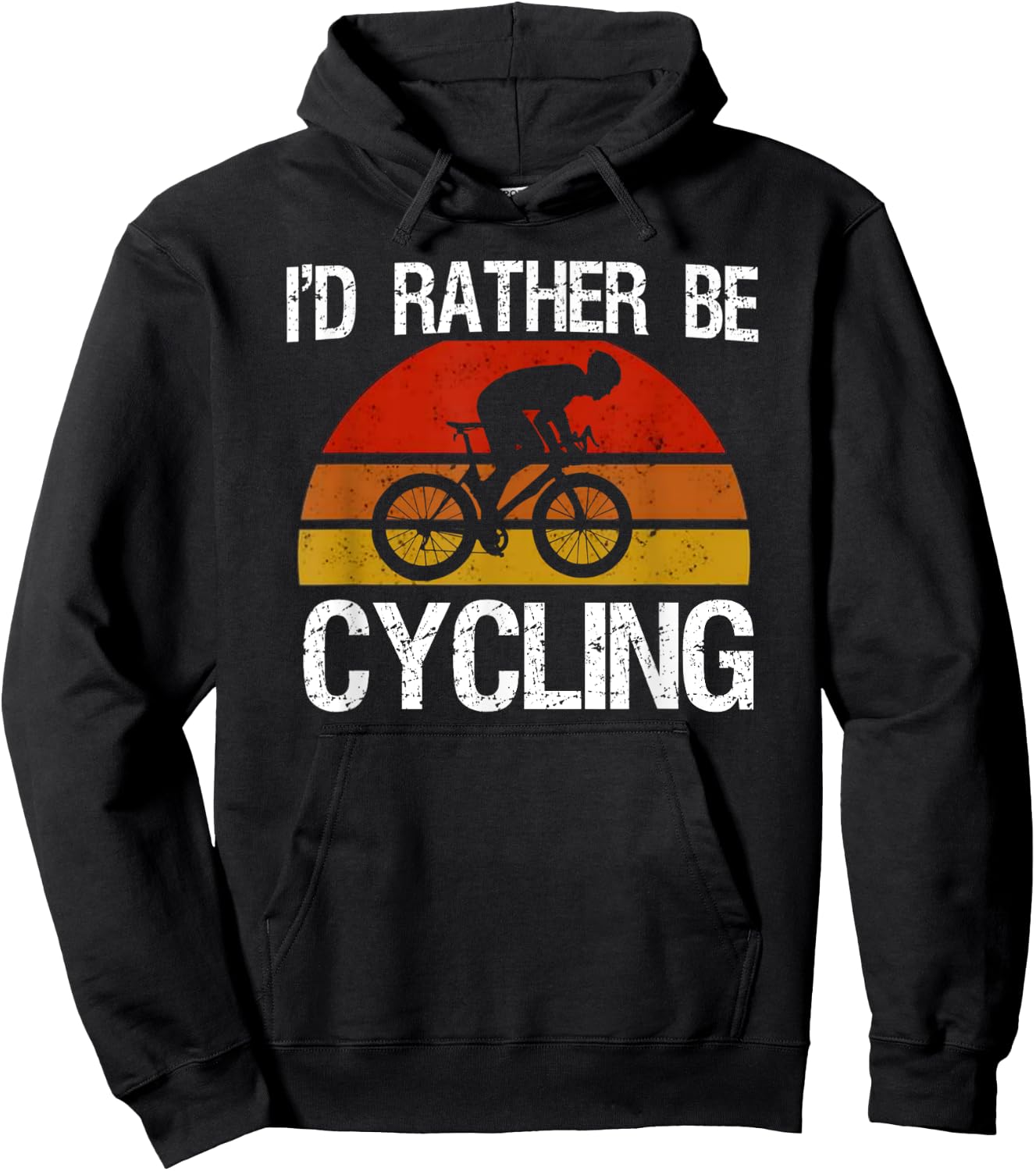 I'd Rather Be Cycling Funny Humor Gift Bicyclist Biking Hoodie - Hoodie | Black