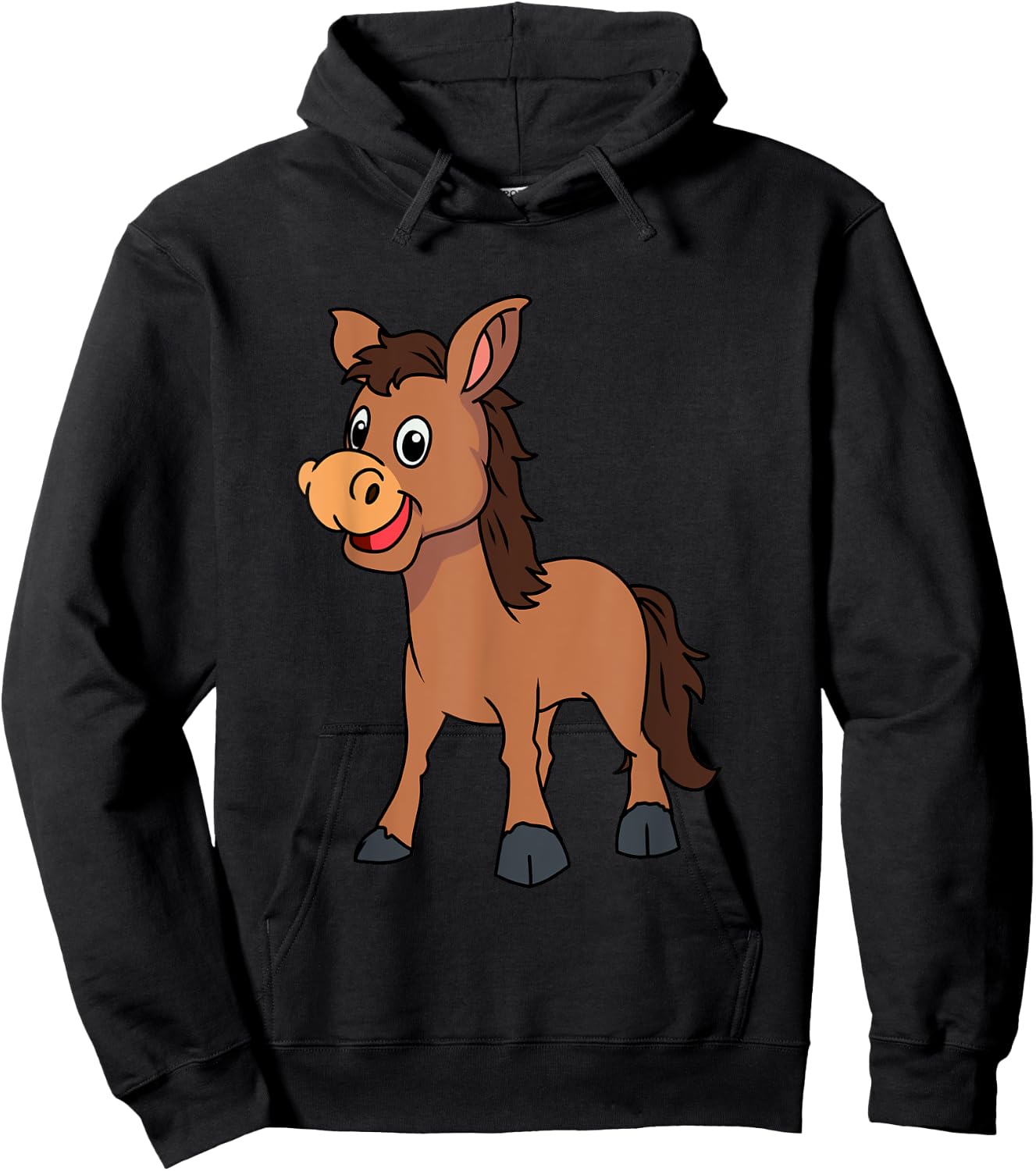 Cute Donkey Horse Pony Children Hoofed Animals Toddlers Child Hoodie - Hoodie | Black