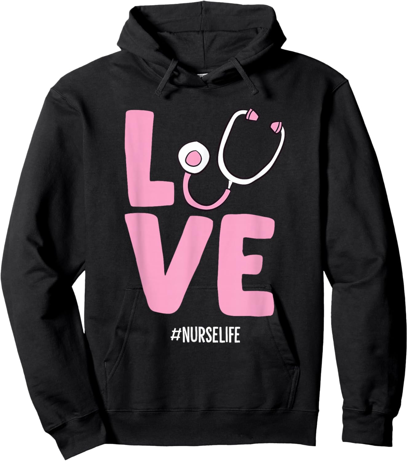 Stethoscope Nurse Funny Nurse Hoodie - Hoodie | Black