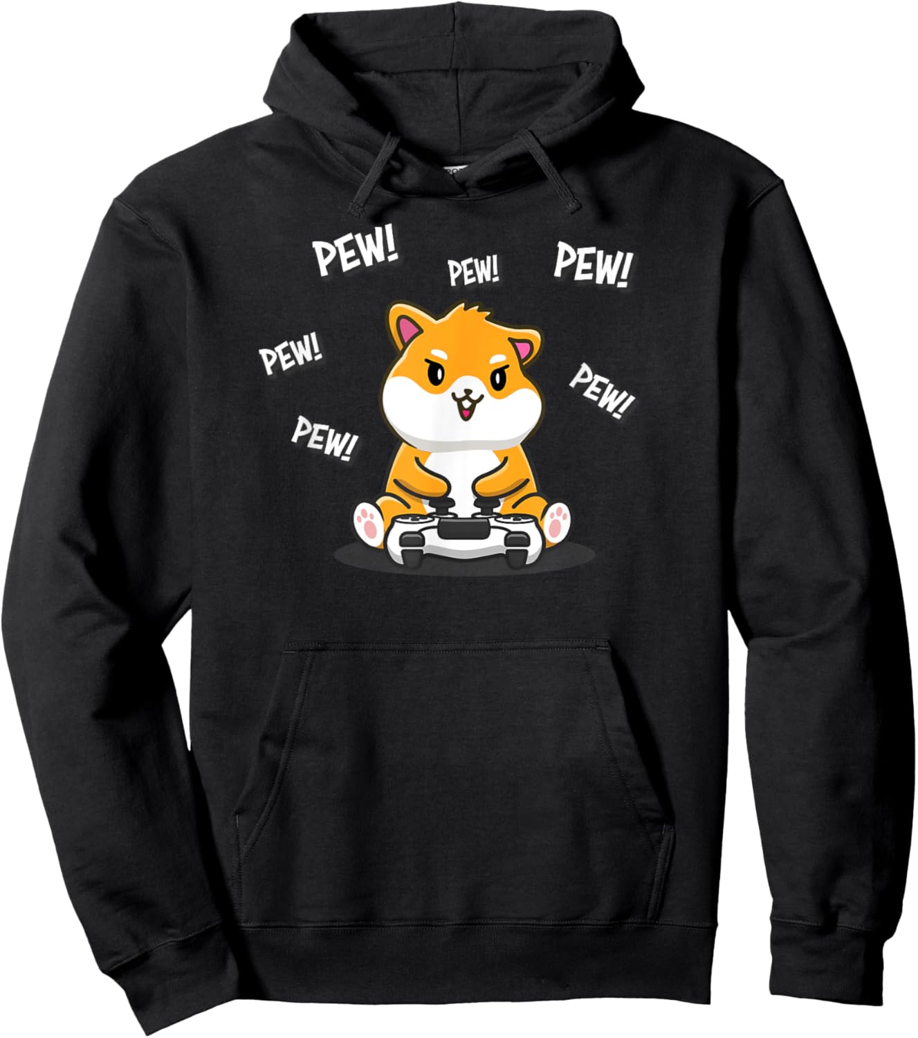 Funny Kawaii Kids Video Gamer Pew Meme Hamster Lover Hoodie - Hoodie | Black