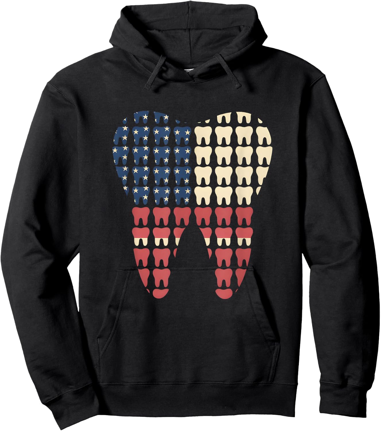 Patriotic Dental Hygienist Dentist 4th of July Celebration Hoodie - Hoodie | Black