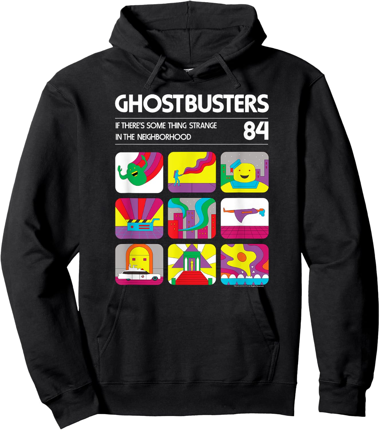 Ghostbusters Retro Video Game Graphics Vintage Movie Hoodie - Hoodie | Black