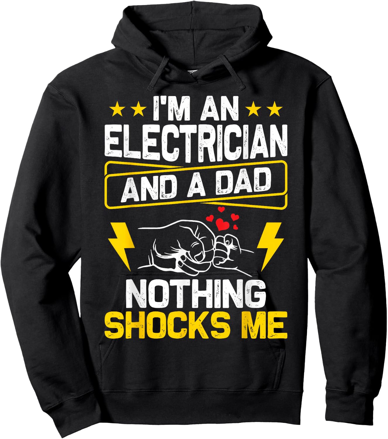 Funny Electrician Design Dad Electrical Engineer Him Hoodie - Hoodie | Black