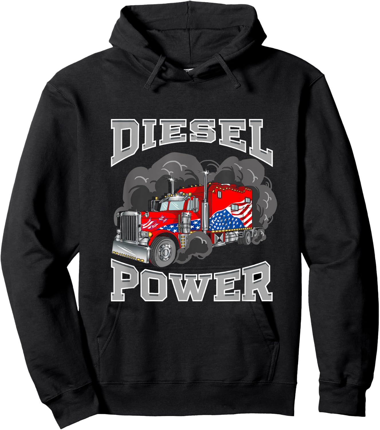 Diesel-power, trucker power Hoodie - Hoodie | Black