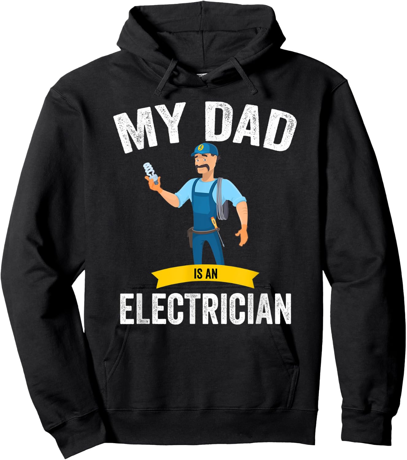 My dad is an electrician, funny electrician dad Hoodie - Hoodie | Black