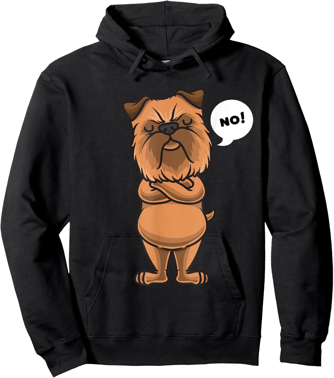 Stubborn Griffon Bruxellois Dog Brussels Griffon Men Women Girls Kids Hoodie - Hoodie | Black