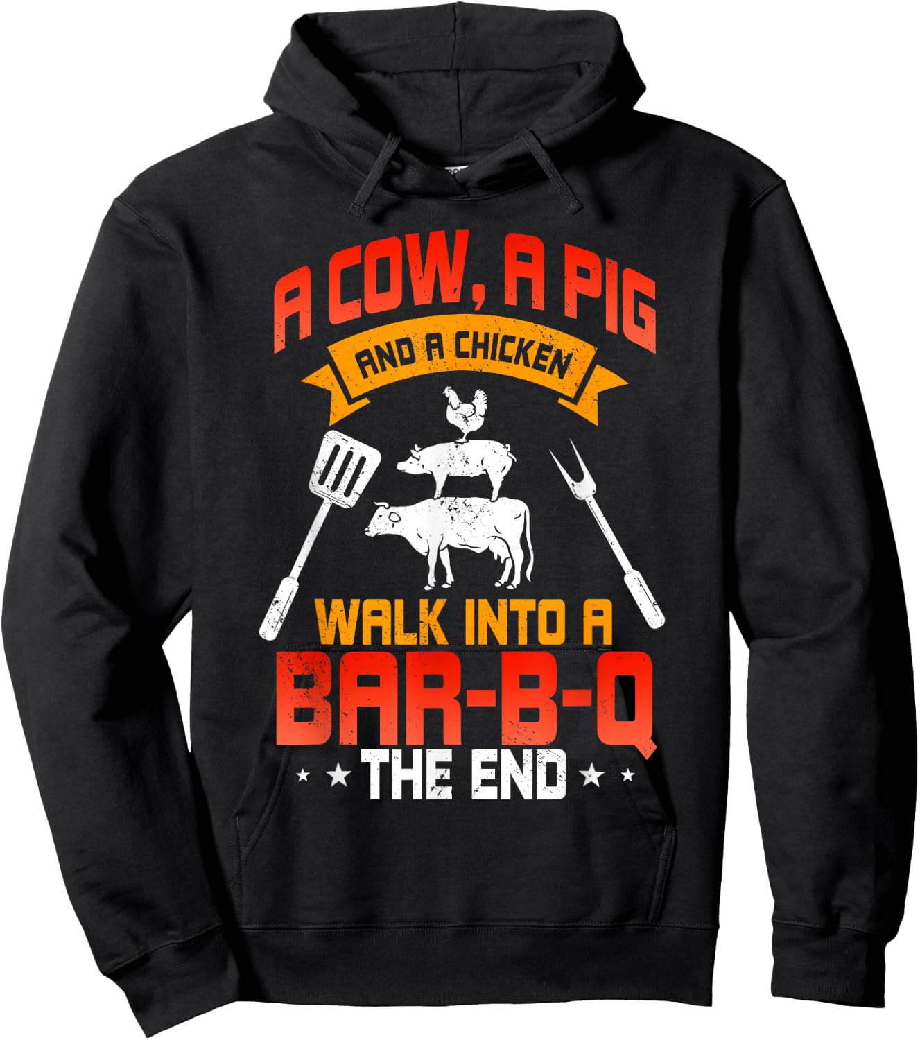 BBQ Grilling Lover Barbecue Chef Meat Grill Funny Cook Hoodie - Hoodie | Black