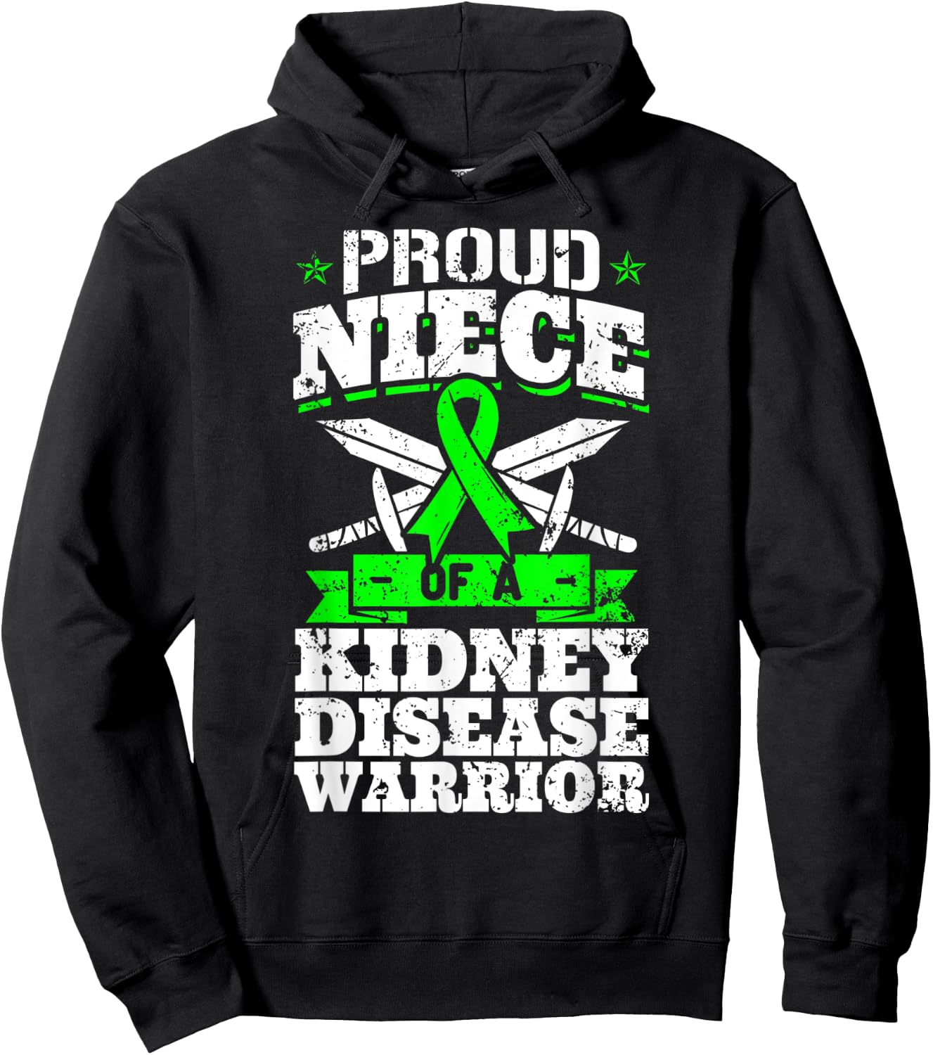 Proud Niece Of A Kidney Disease Warrior Renal CKD Awareness Hoodie - Hoodie | Black
