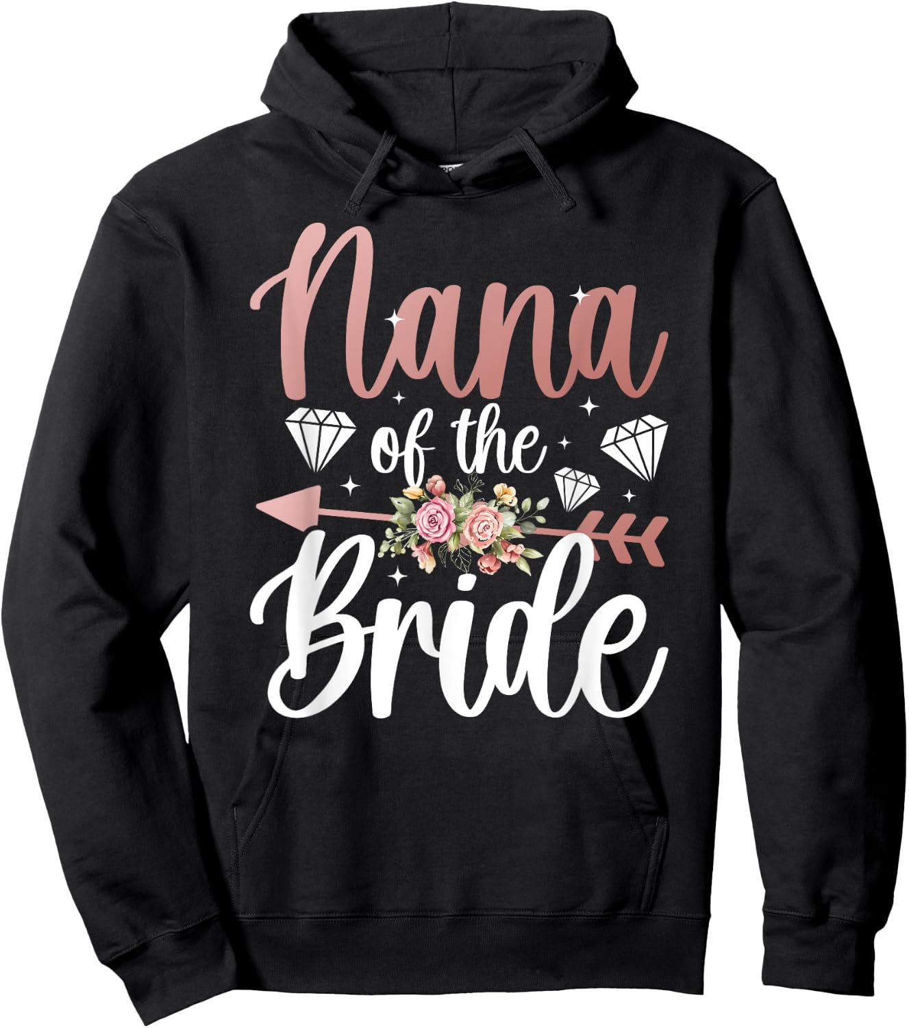 Nana Of The Bride Proud Grandma Nana Of The Bride Nana Hoodie - Hoodie | Black