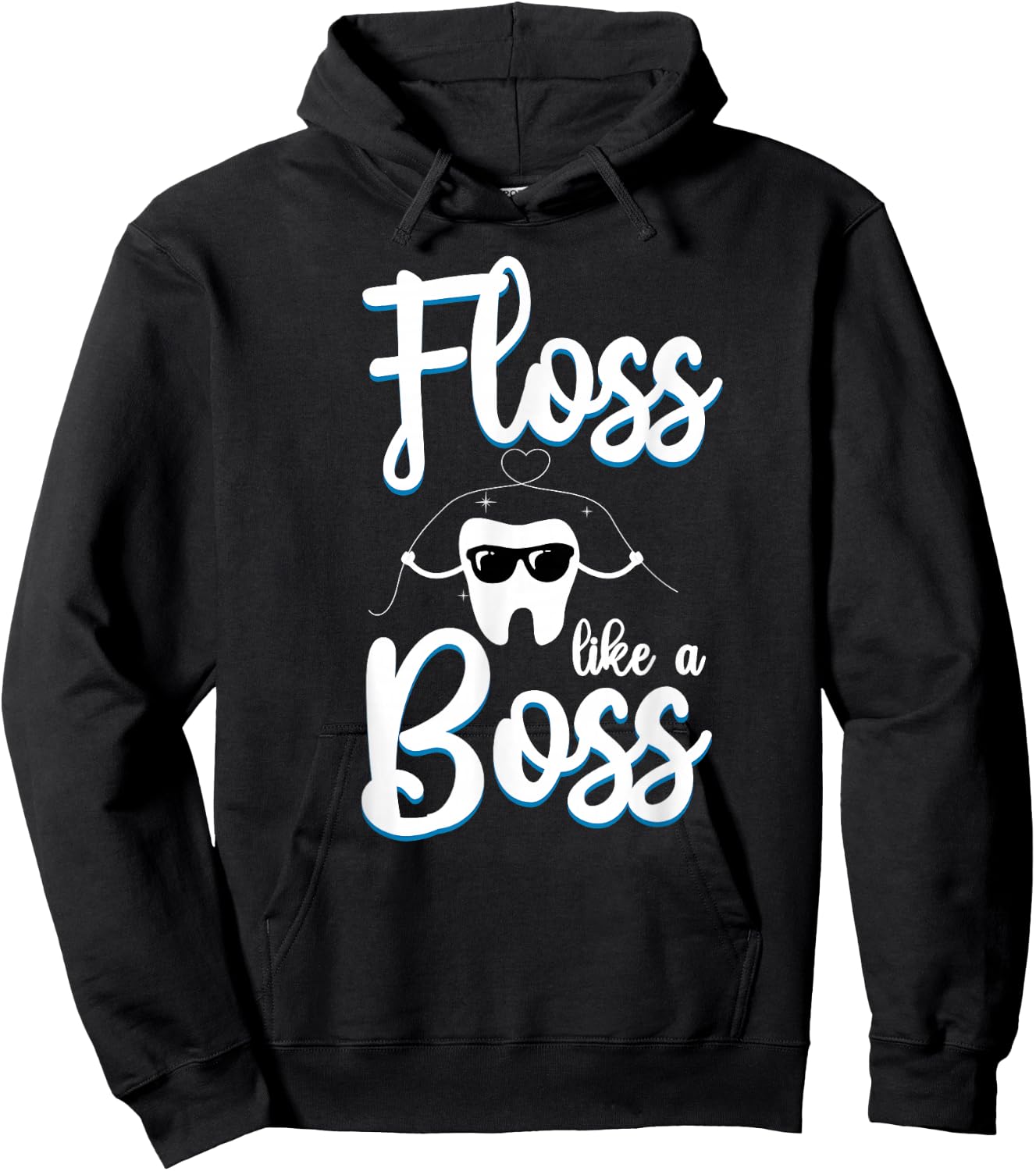 Dentist, dental assistant, hygienist, dental floss Hoodie - Hoodie | Black
