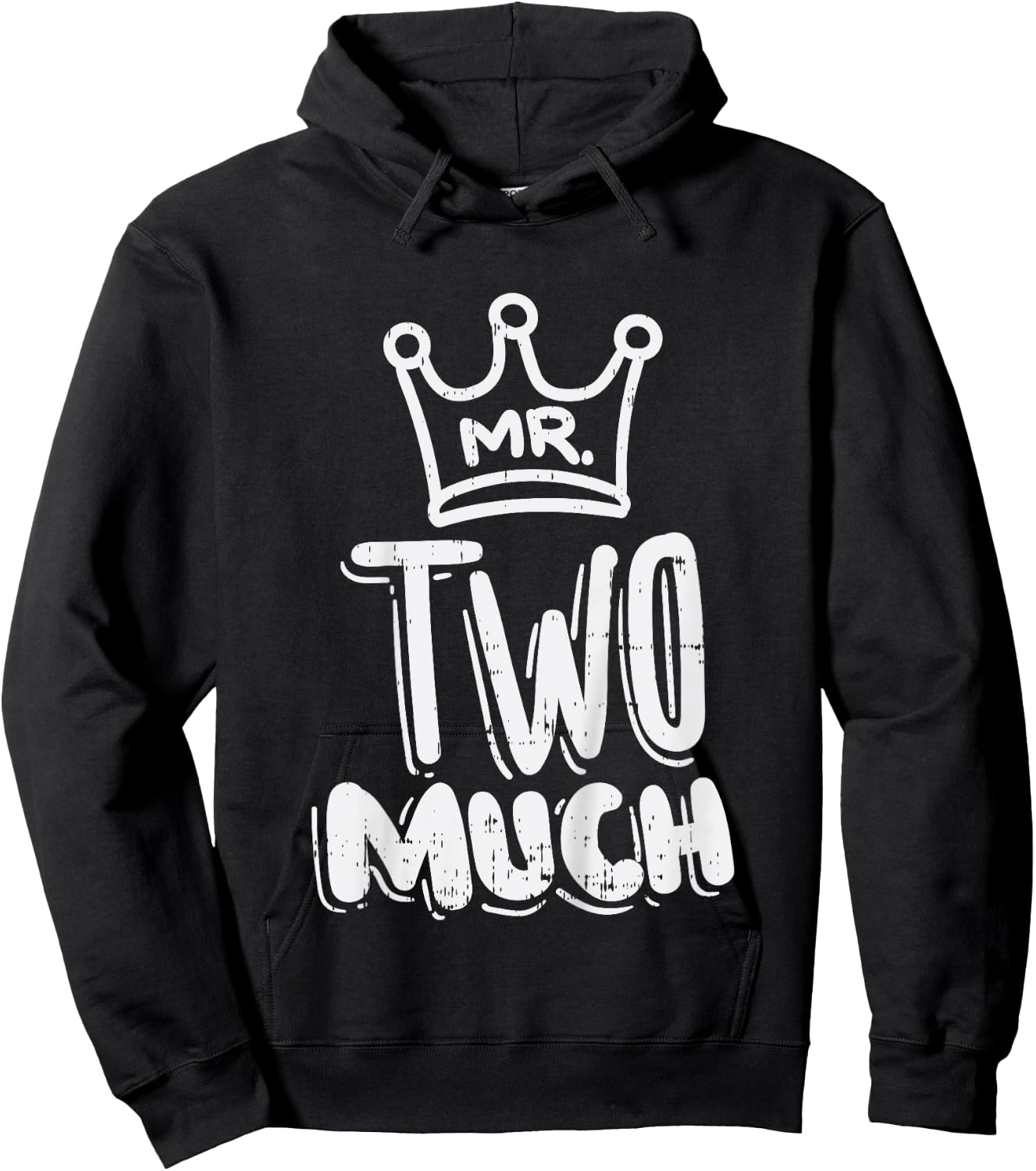 Kids Mr Two Much Fun Second 2nd Birthday Party Toddler Boys Gift Hoodie - Hoodie | Black