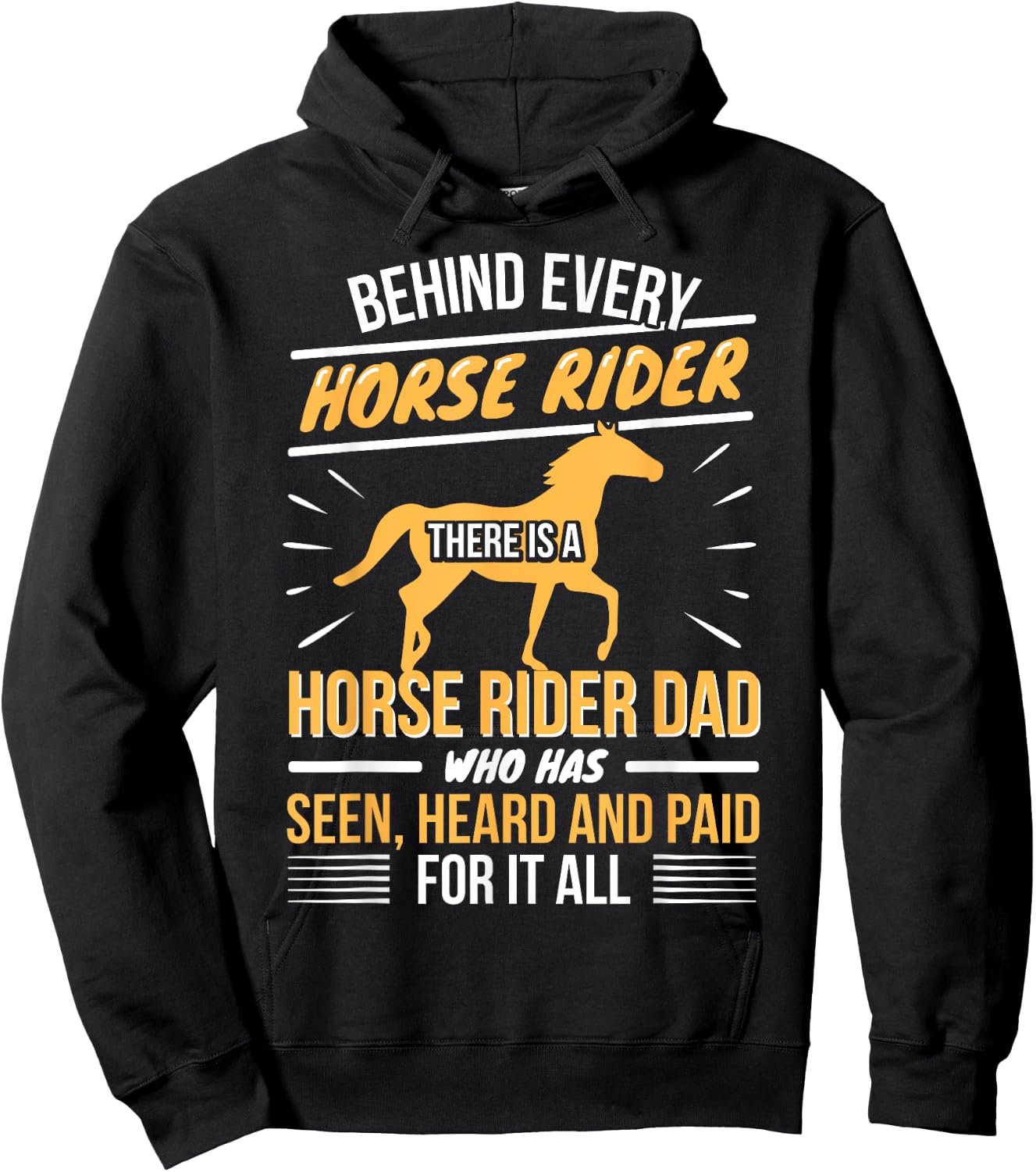 Horse Rider - Dad Daddy Father Daughter - Horseback Riding Hoodie - Hoodie | Black