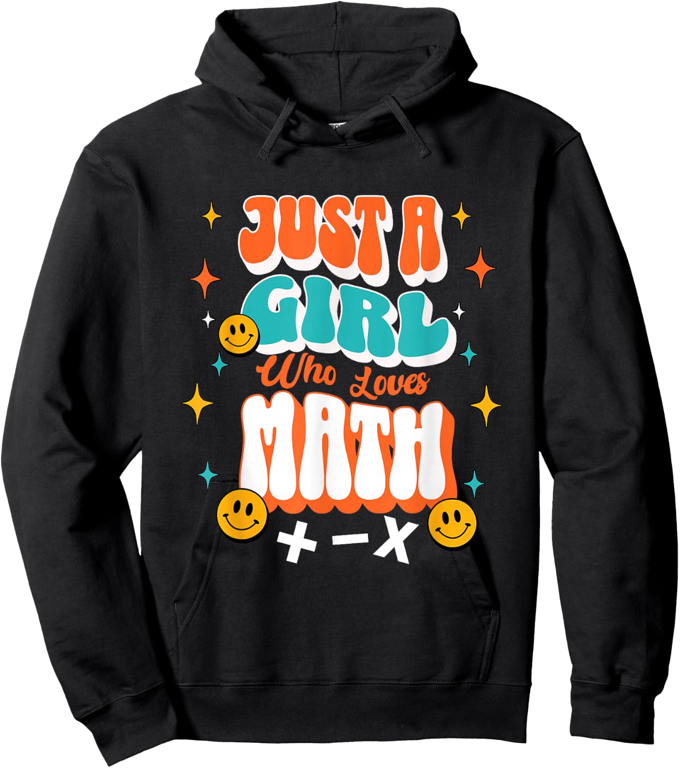 Just a Girl who loves Math Algebra Funny Mathematics Hoodie - Hoodie | Black