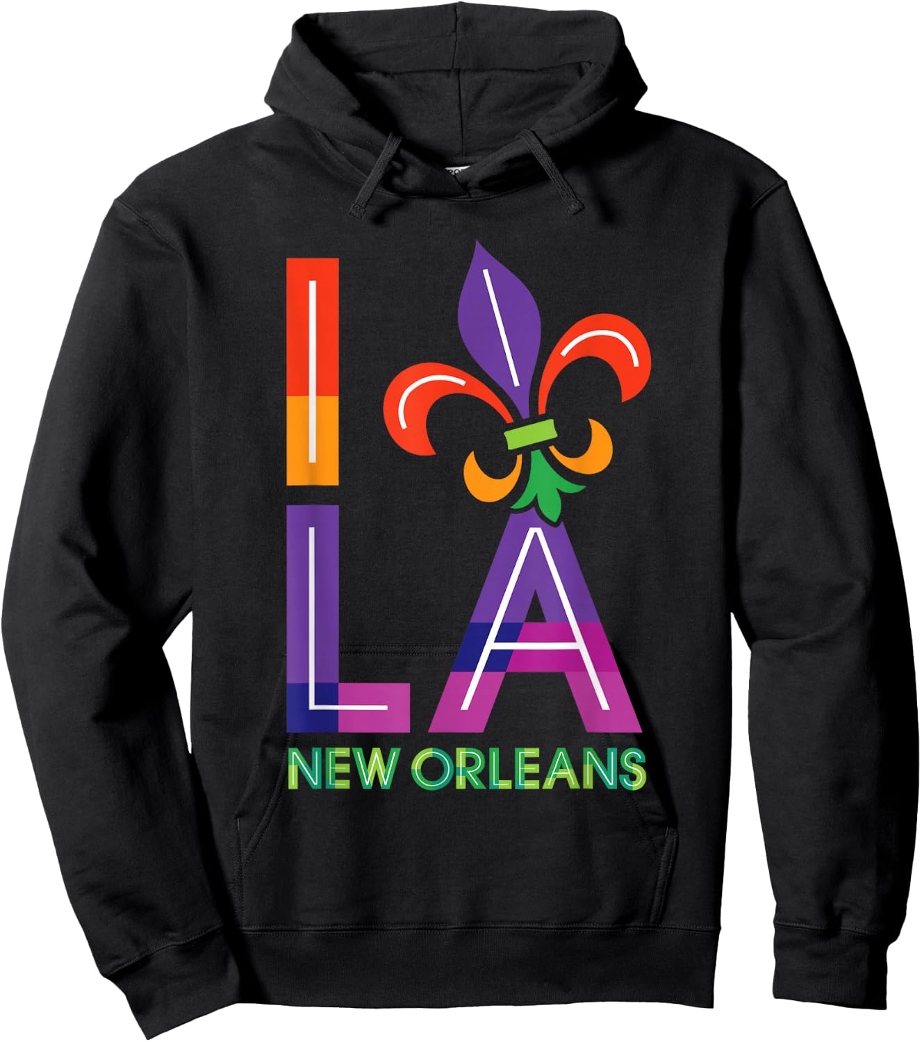 New Orleans Louisiana Love Vintage Retro Souvenir Gift Hoodie - Hoodie | Black