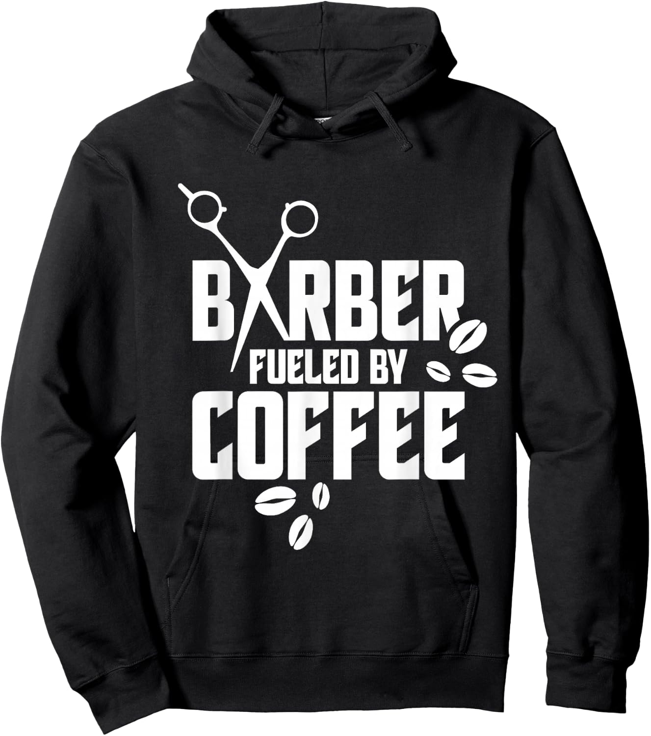 Barber Fueled By Coffee Hair Stylist Barbers Barbershop Hoodie - Hoodie | Black