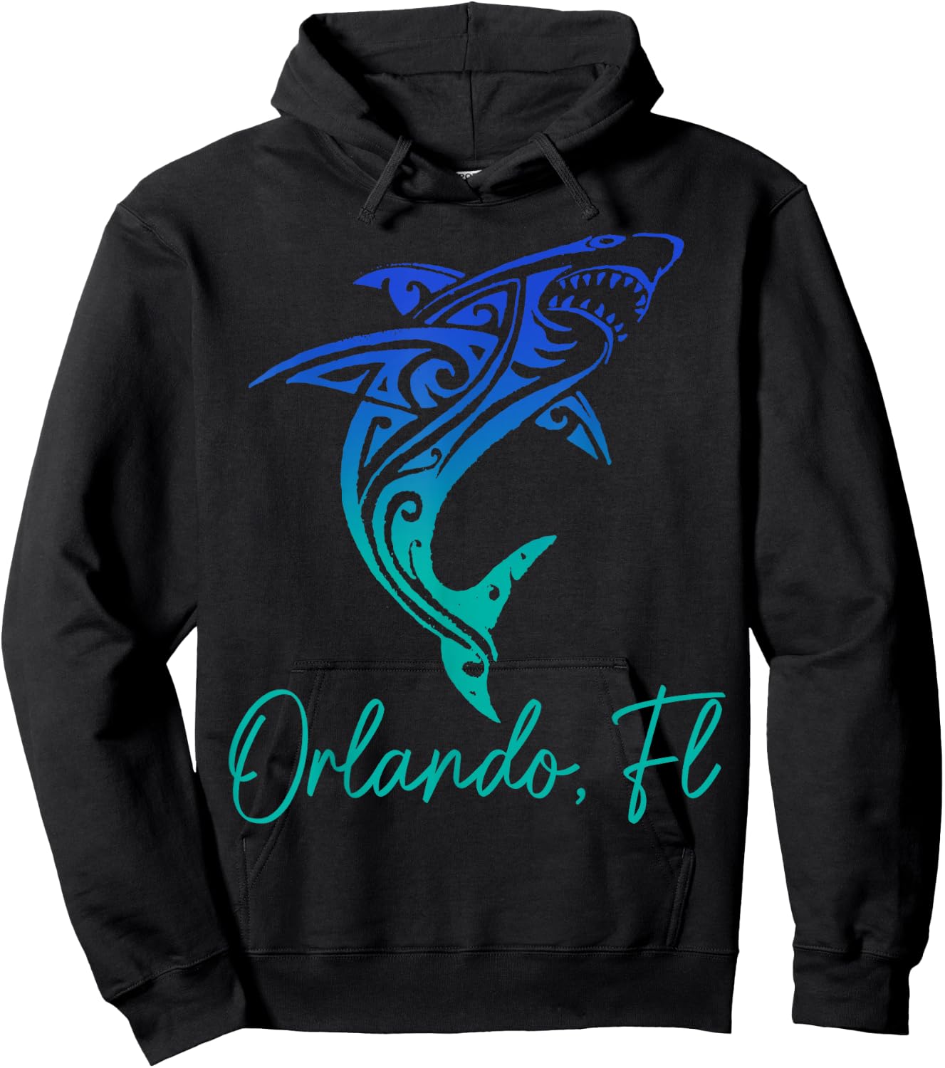 Orlando FL Shark Scuba Diving Surfer Surf Florida Surf Hoodie - Hoodie | Black