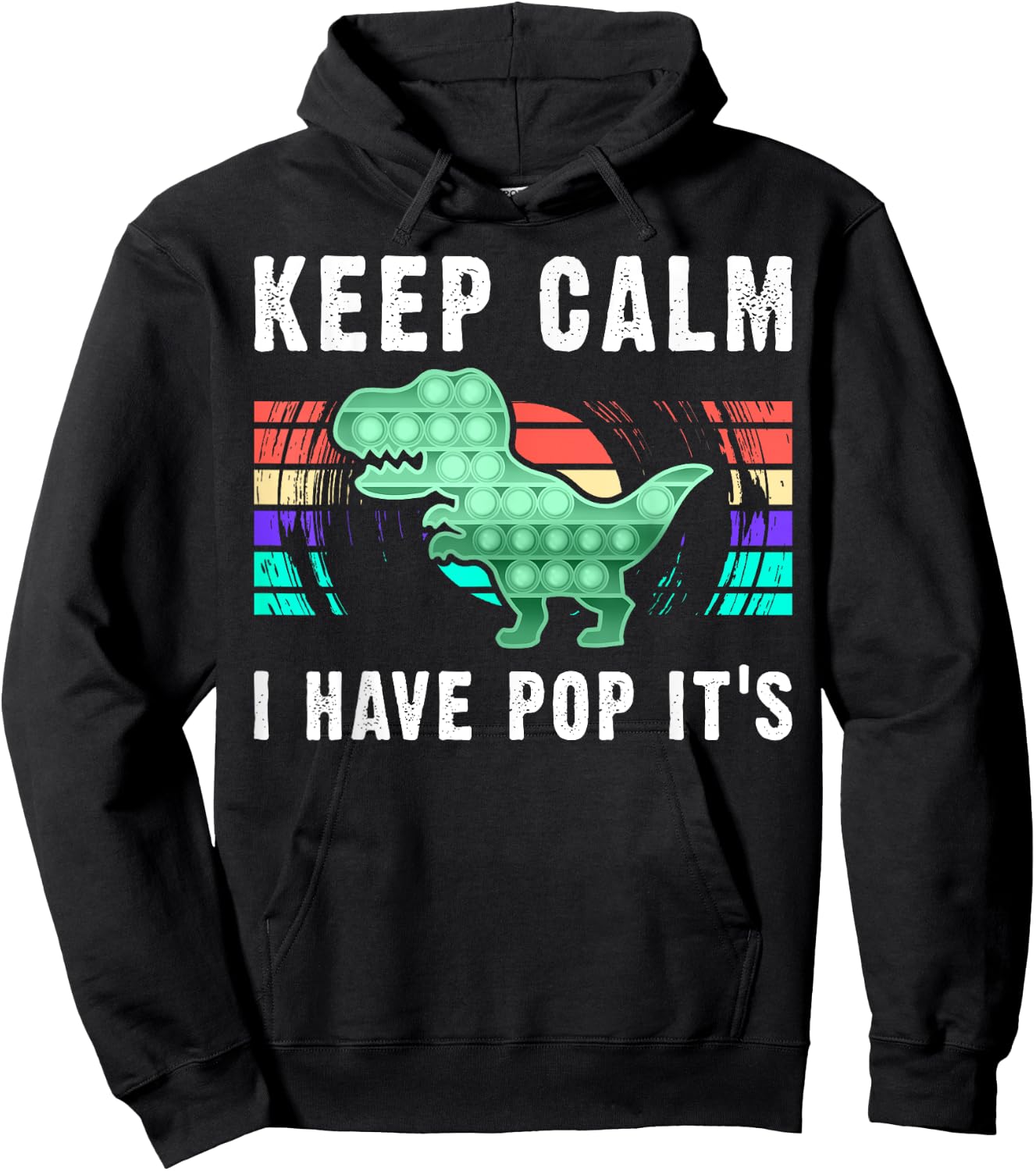 Fidget Toy Pop It Dinosaur for Boys Hoodie - Hoodie | Black