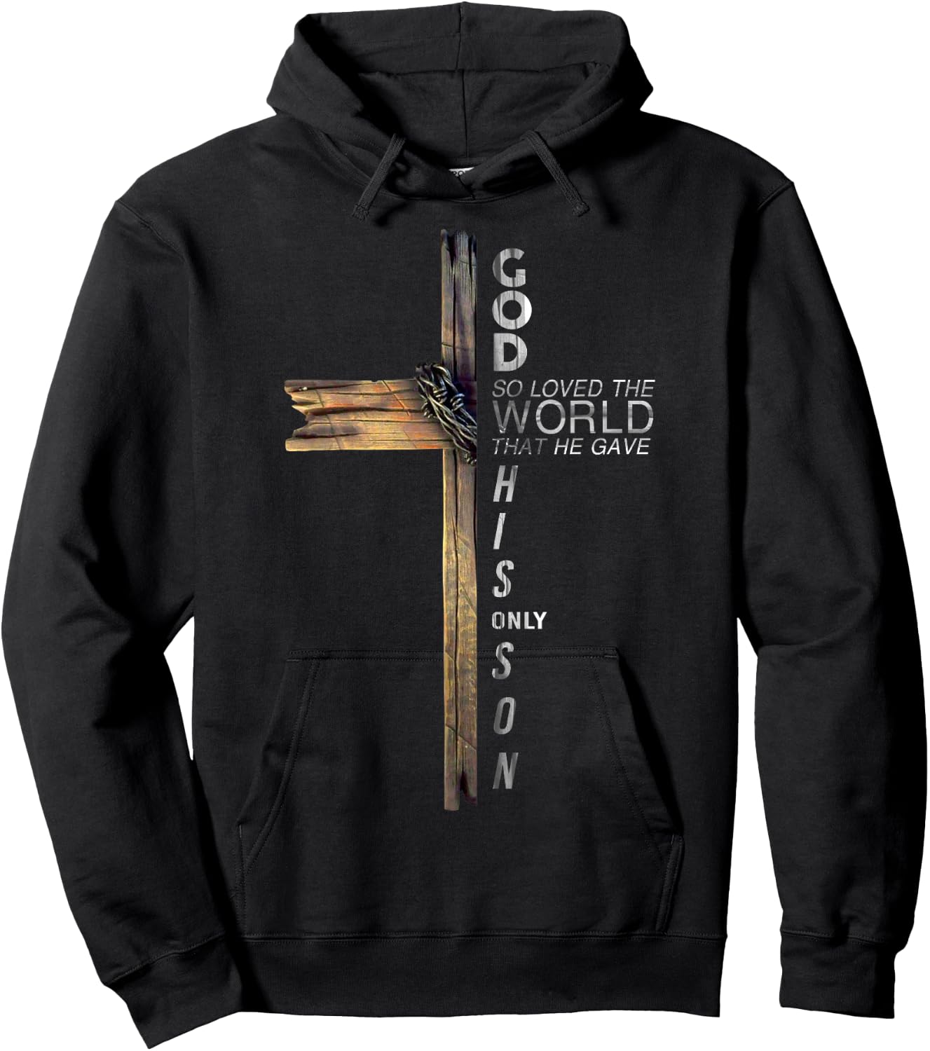 Son Of God Jesus Christ Cross Christian 9 John 3 16 Hoodie - Hoodie | Black