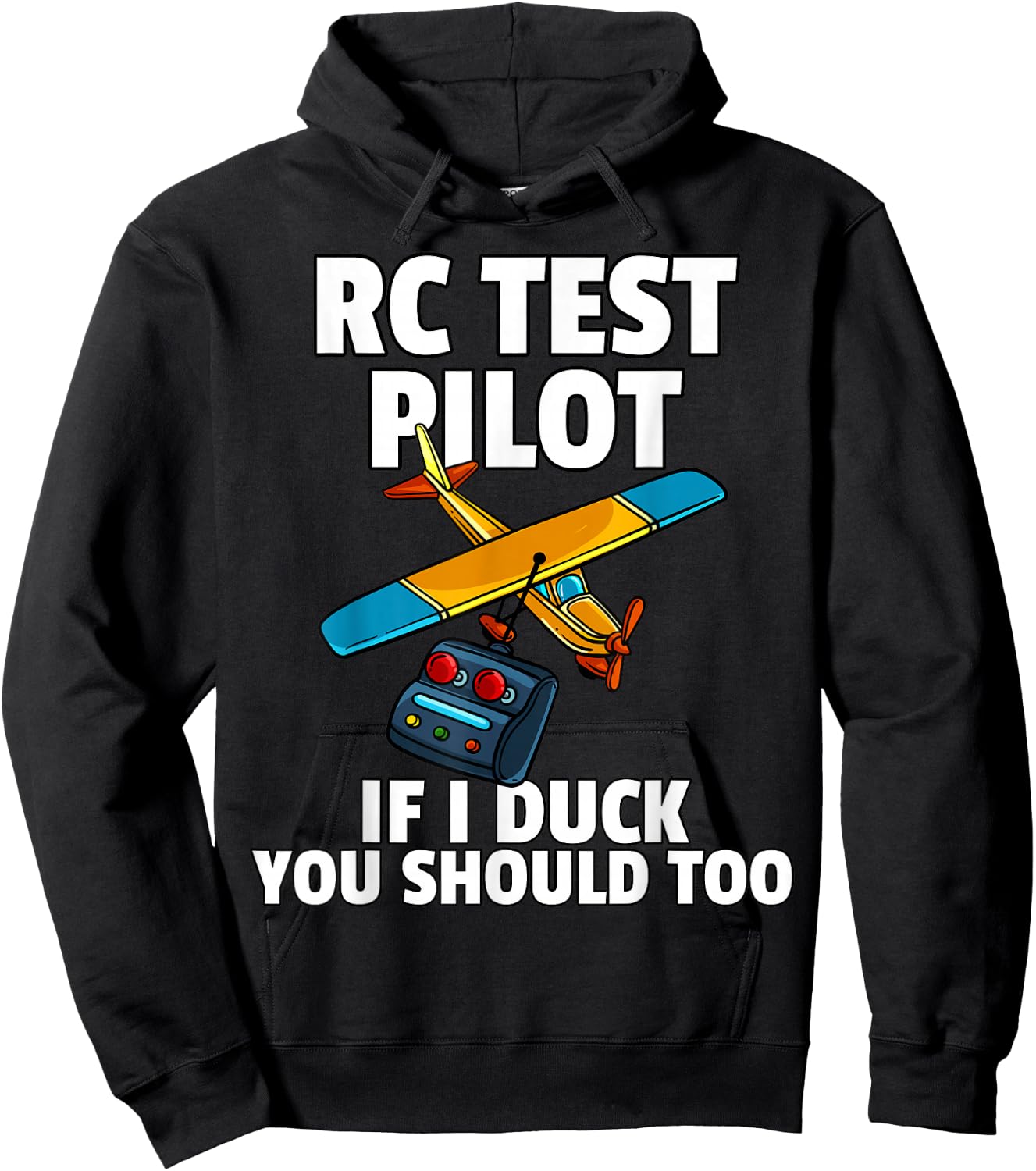 RC Test Pilot For RC Plane Model Airplane Lover Hoodie - Hoodie | Black