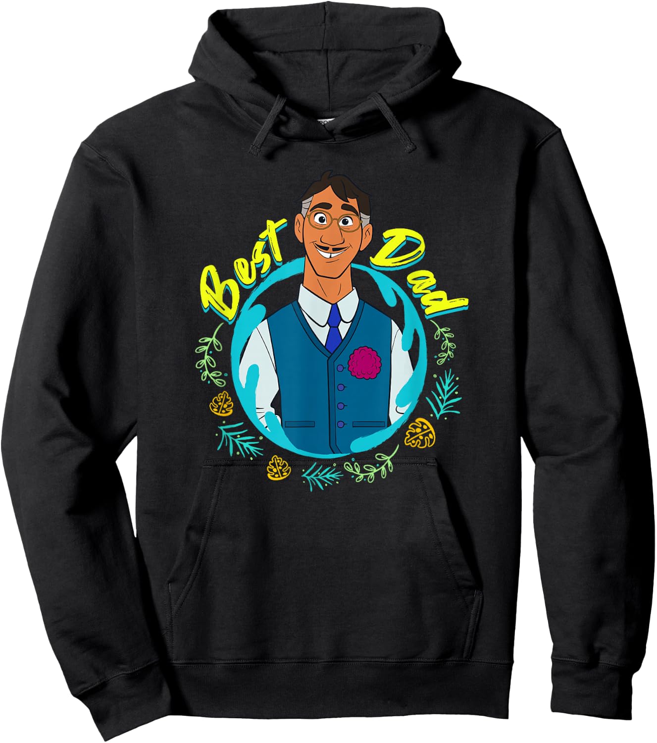 Disney Encanto Agustin Madrigal Best Dad Portrait Small Hoodie - Hoodie | Black