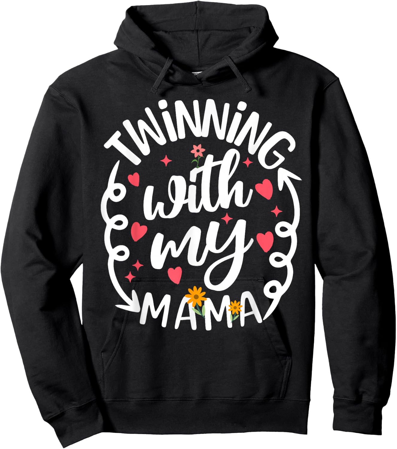 Twinning With My Mama Daughter Twin Matching Mom & Daughter Hoodie - Hoodie | Black