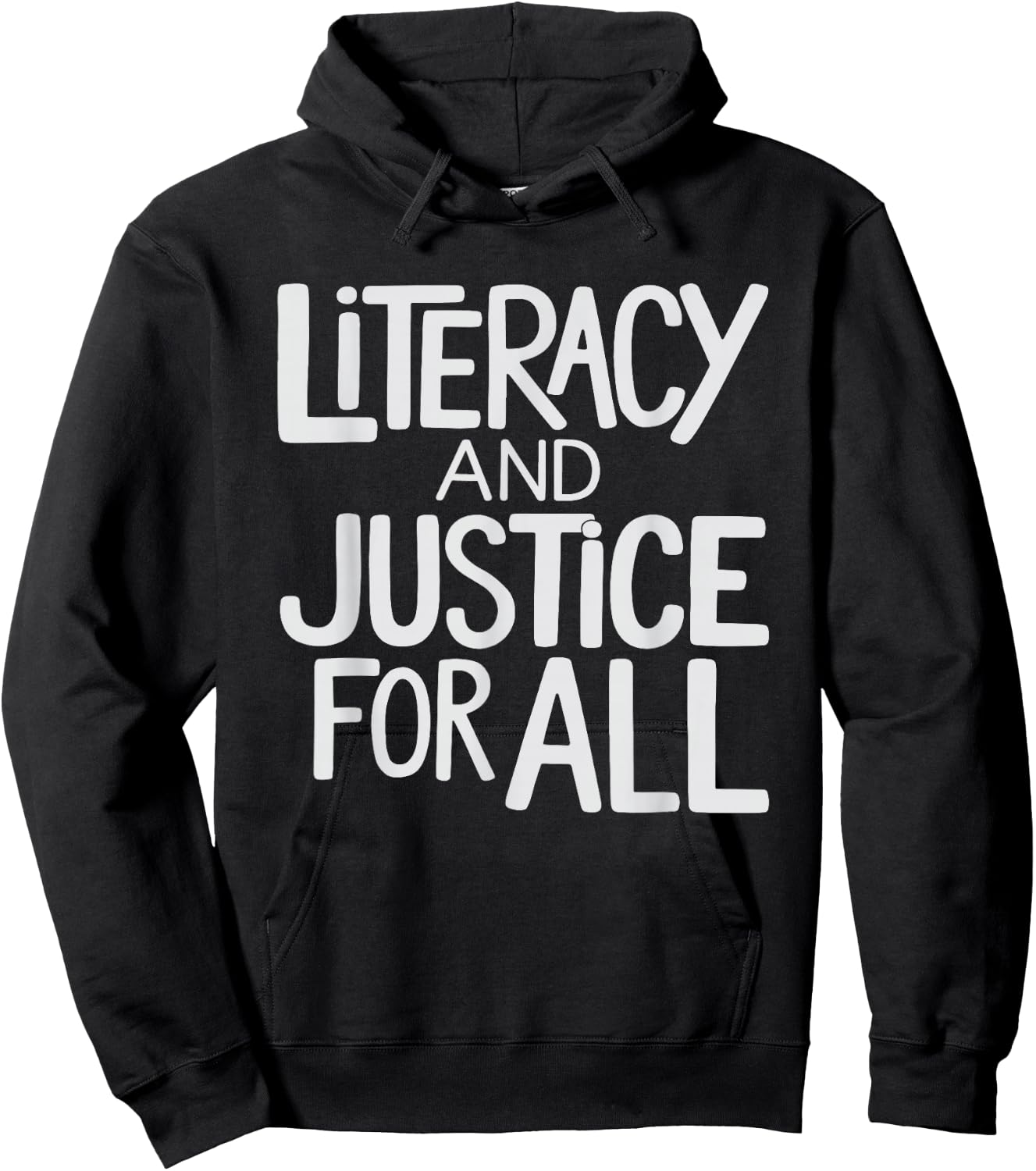Reading Book Club Literacy and Justice for All Librarian Hoodie - Hoodie | Black