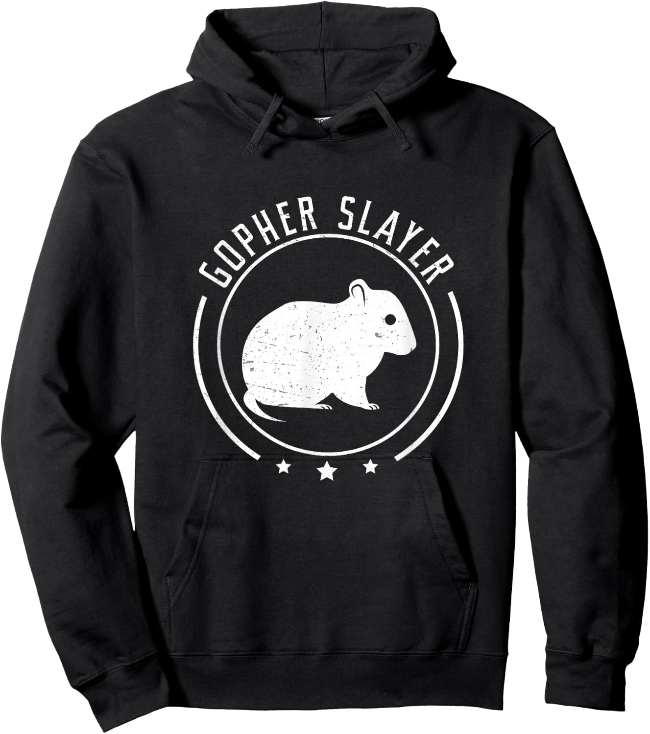 Funny Gopher Slayer For Gopher Rodent Trapping Gopher Hunter Hoodie - Hoodie | Black