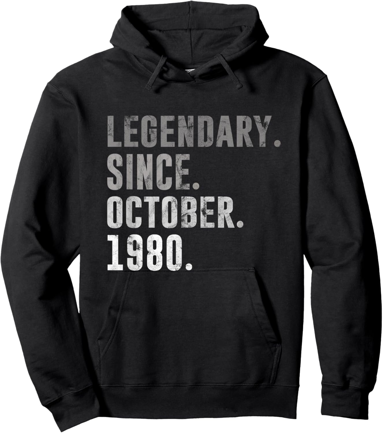 45th Birthday Vintage Legendary Since October 1980 Hoodie - Hoodie | Black