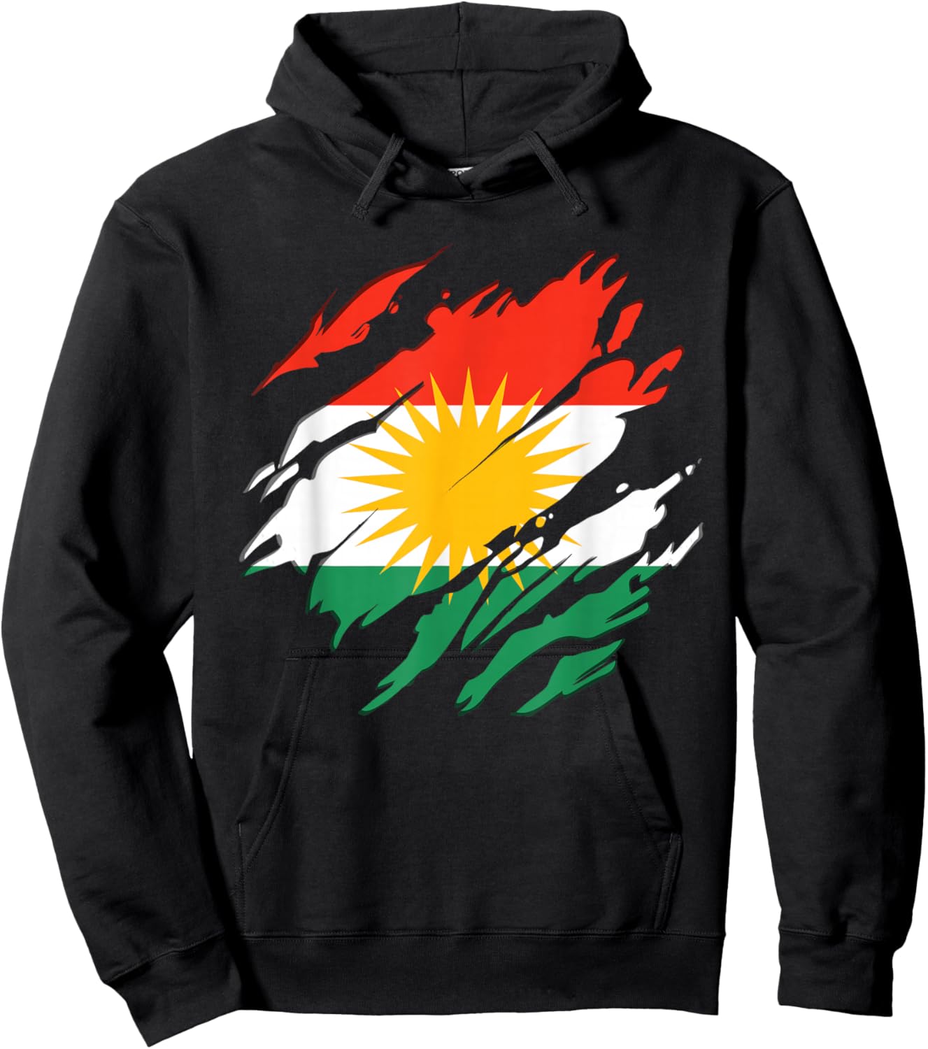 Her Biji Kurdistan National Flag Kurdish Hoodie - Hoodie | Black