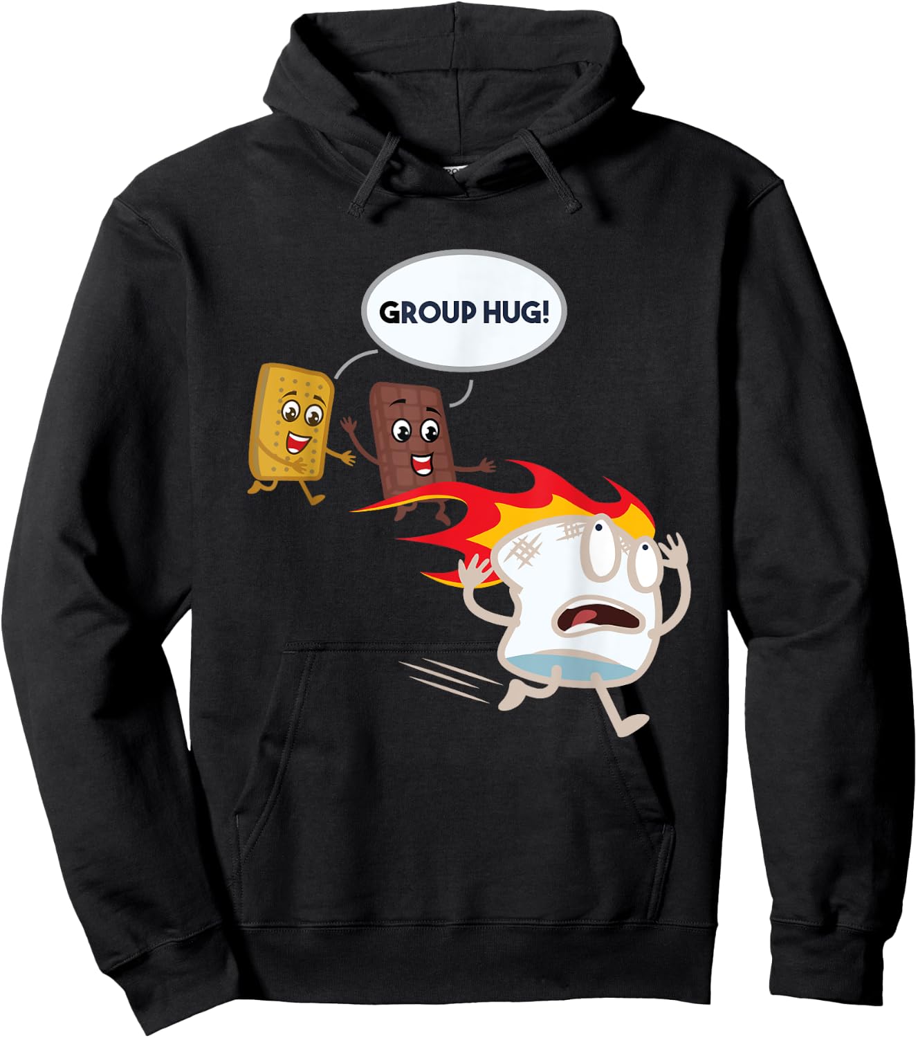 Smores S'mores Marshmallow Camping Roasting Bonfire Hoodie - Hoodie | Black