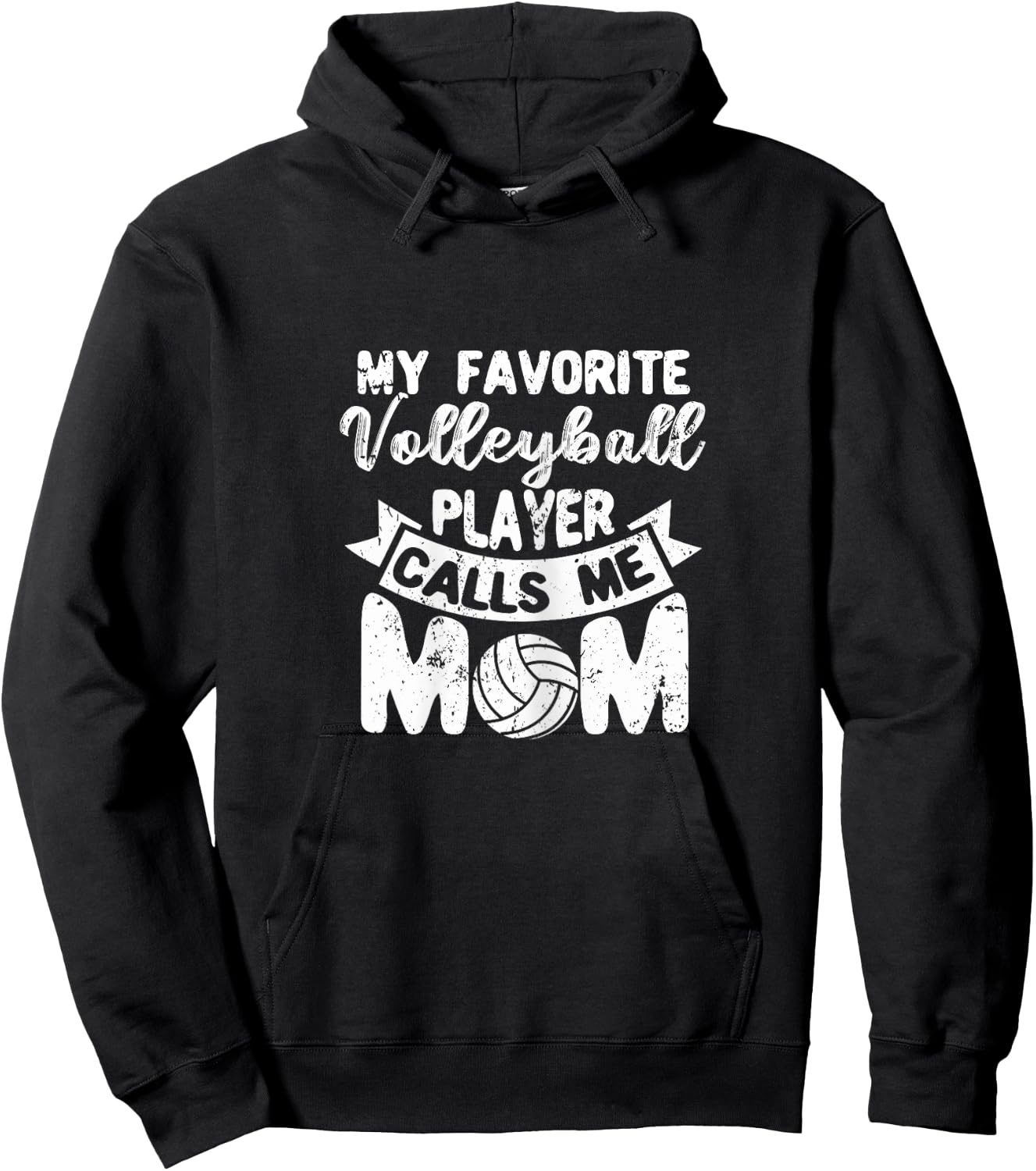 Vball Mothers Day My Favorite Volleyball Player Calls Me Mom Hoodie - Hoodie | Black