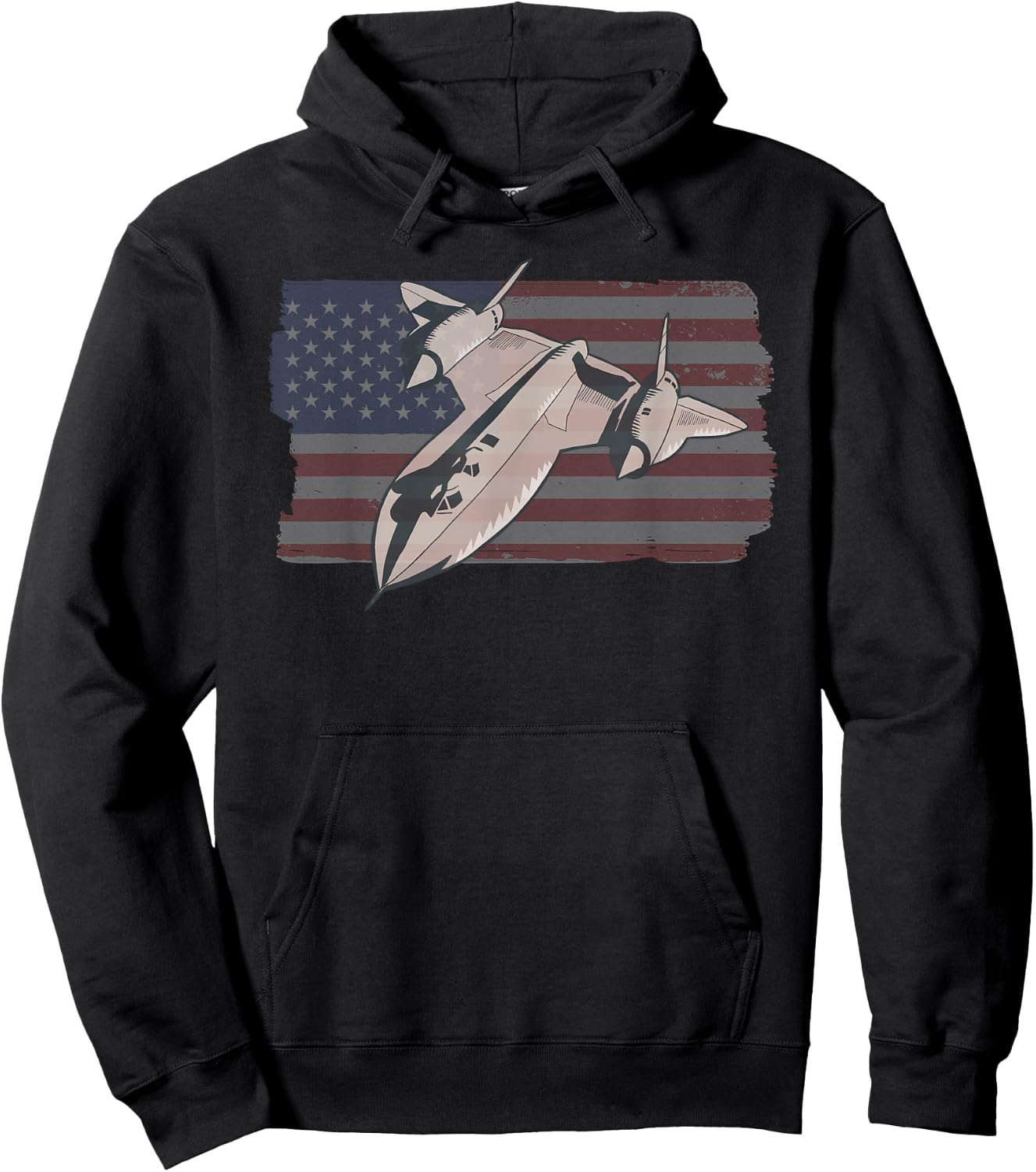 Military Aircraft SR-71 Blackbird USAF Pilot US Flag Hoodie - Hoodie | Black